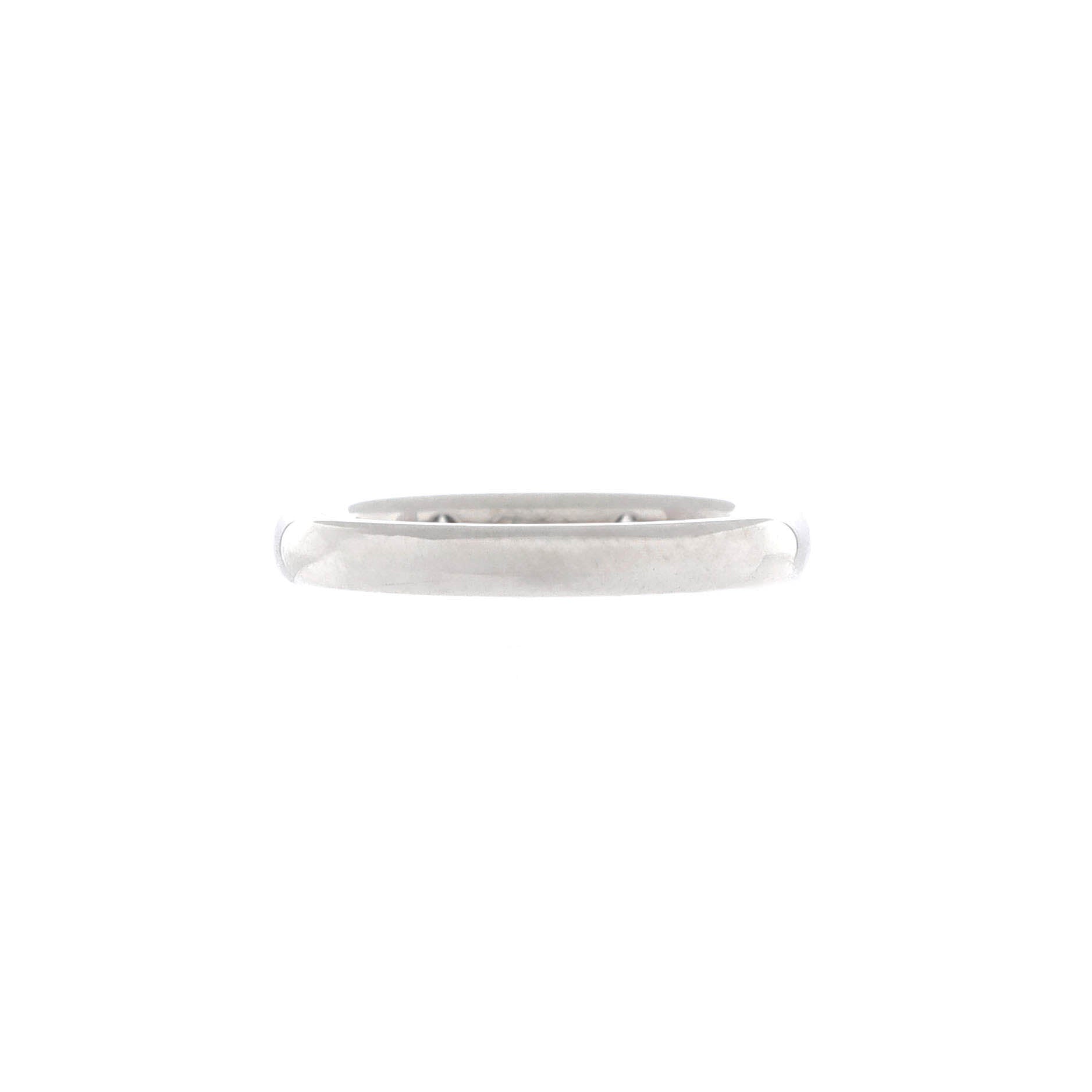 Tendrement Etoiles Wedding Band Ring Platinum with 3 Diamonds 2.5mm