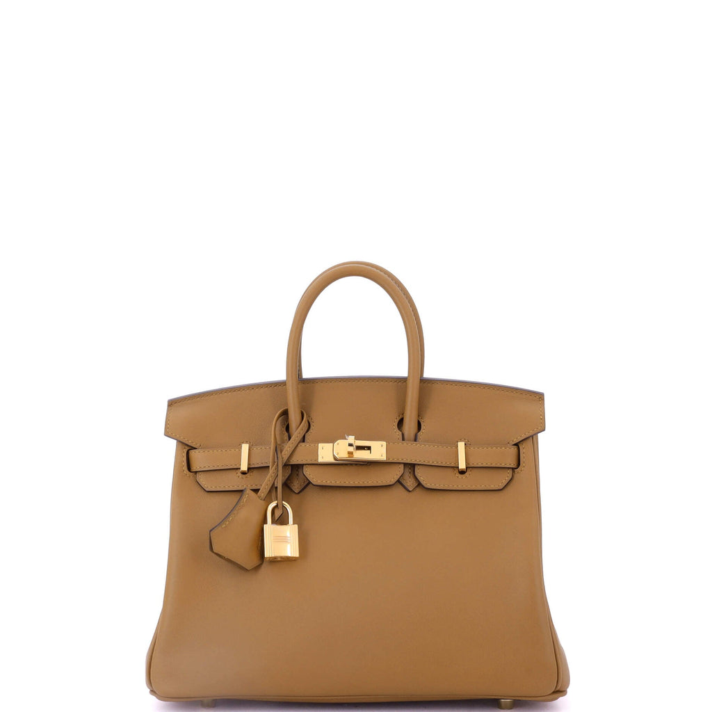 Birkin Handbag Kraft Swift with Gold Hardware 25