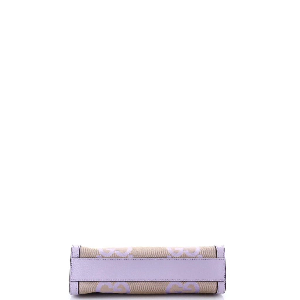 Ophidia Chain Shoulder Bag Jumbo GG Canvas with Leather Small