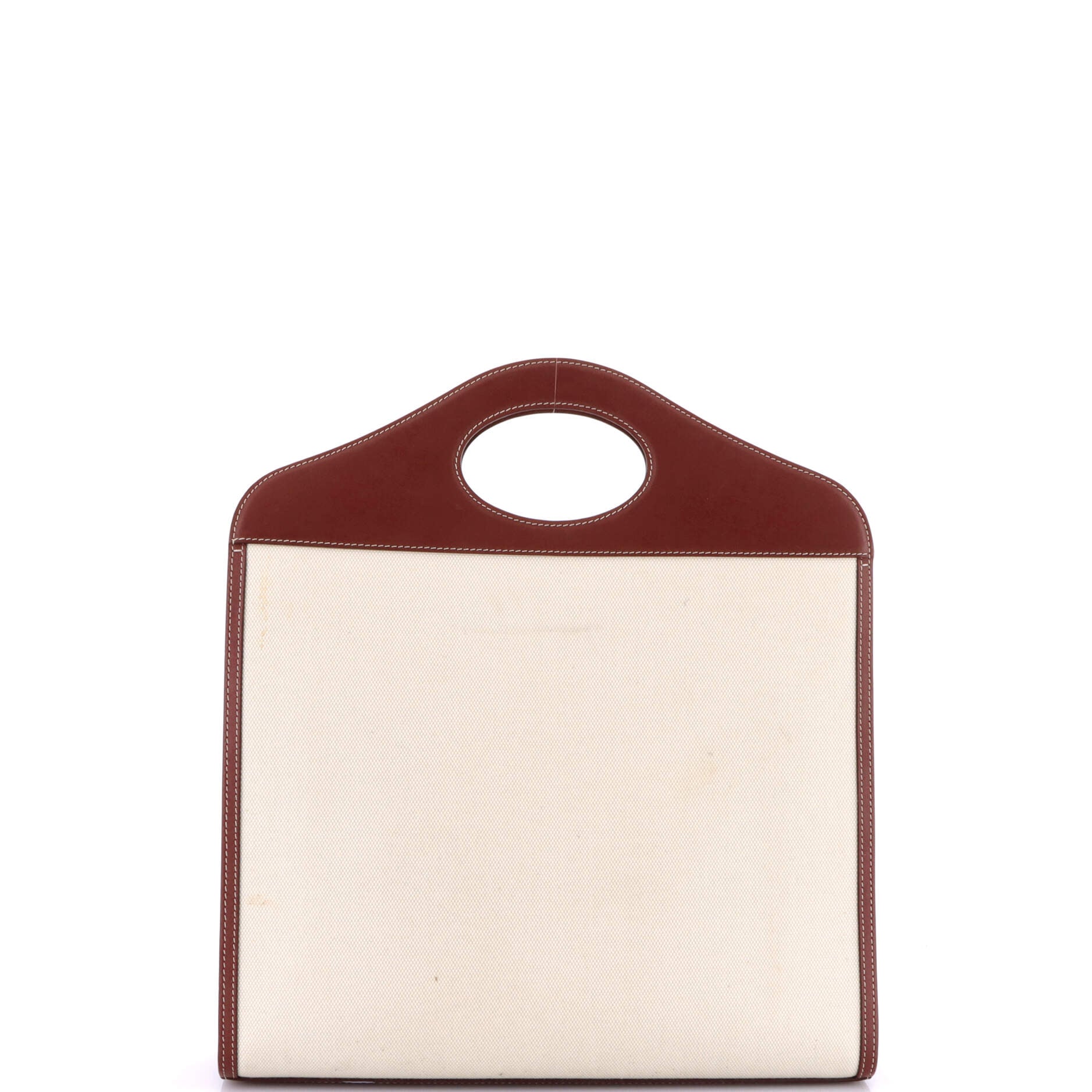 Logo Pocket Tote Canvas with Leather Medium