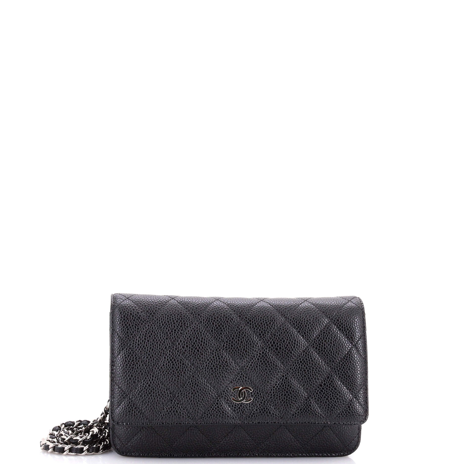 Wallet on Chain Quilted Caviar