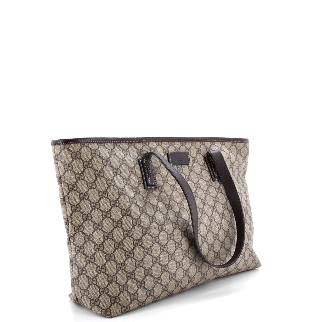 Plus Tote GG Coated Canvas with Leather Large