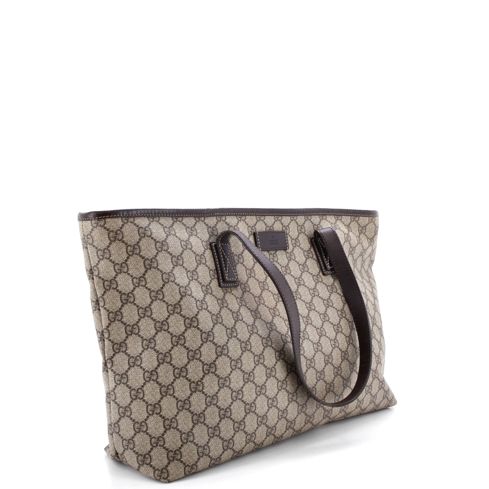 Plus Tote GG Coated Canvas with Leather Large