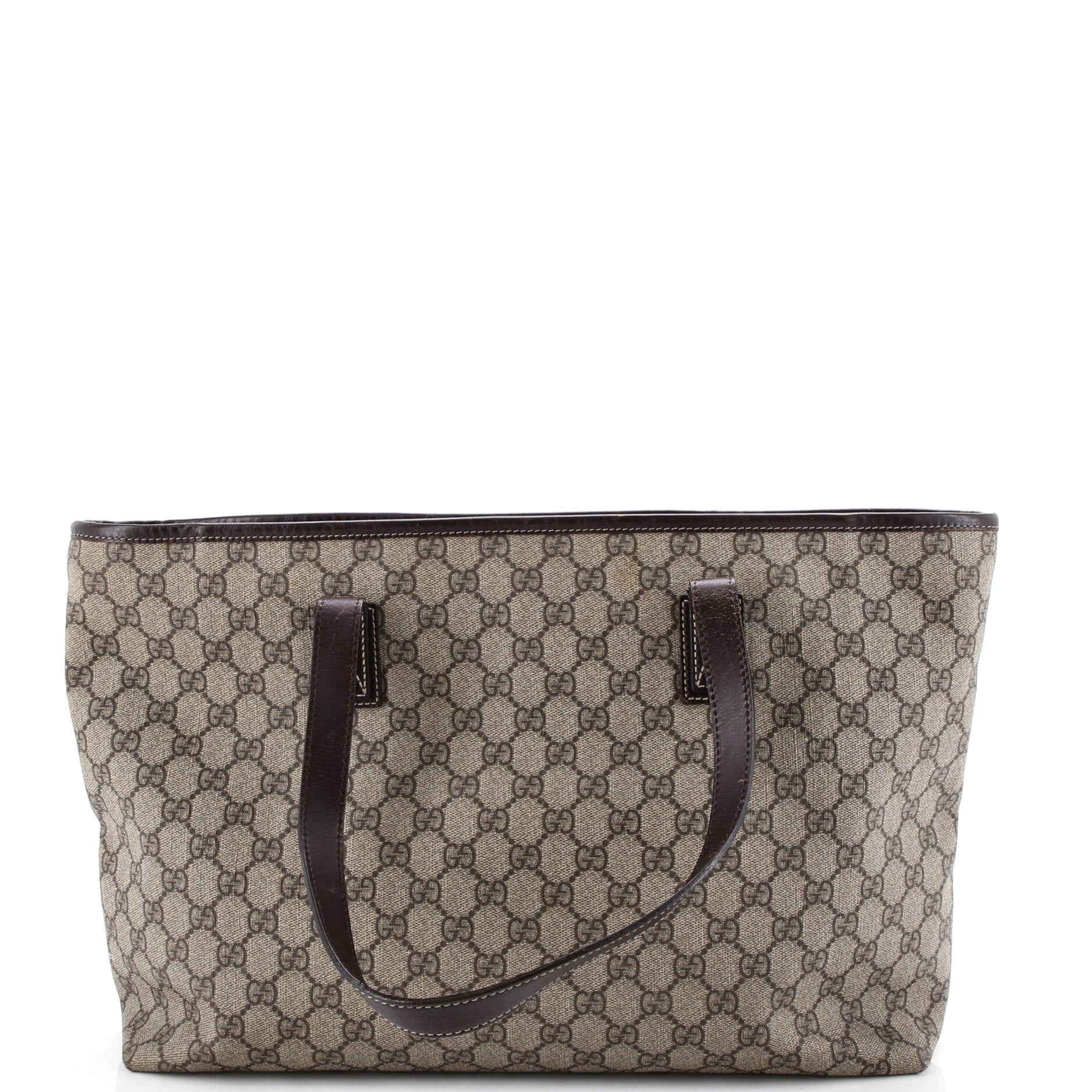 Plus Tote GG Coated Canvas with Leather Large