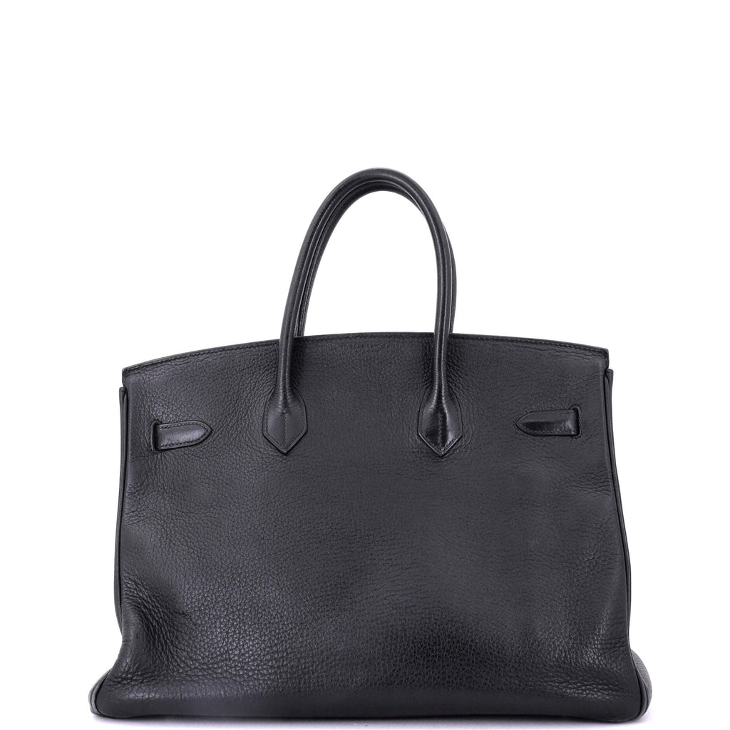 Birkin Handbag Noir Togo with Palladium Hardware 35