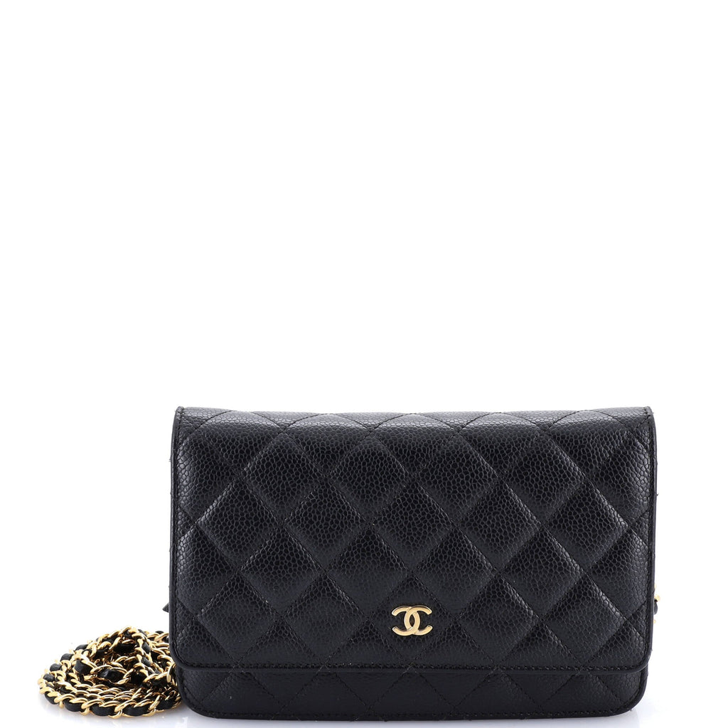 Wallet on Chain Quilted Caviar