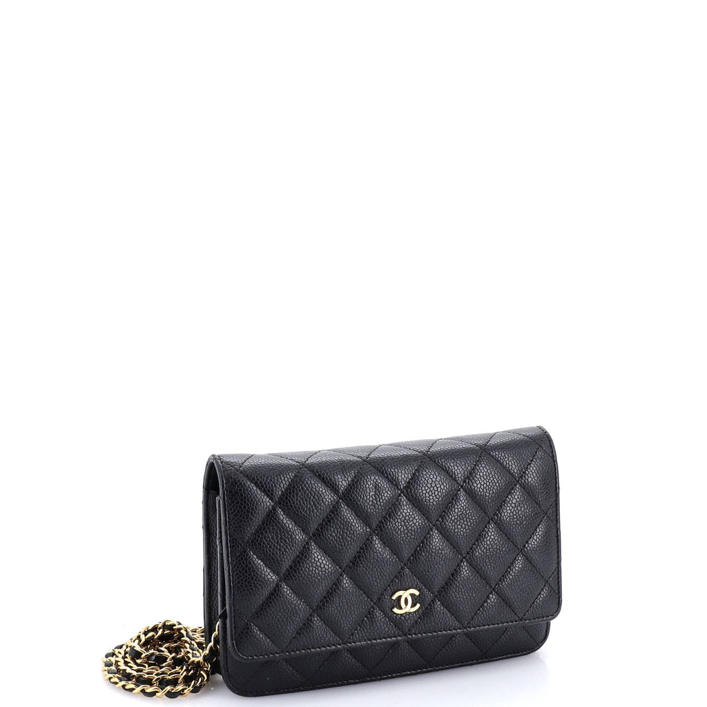 Wallet on Chain Quilted Caviar
