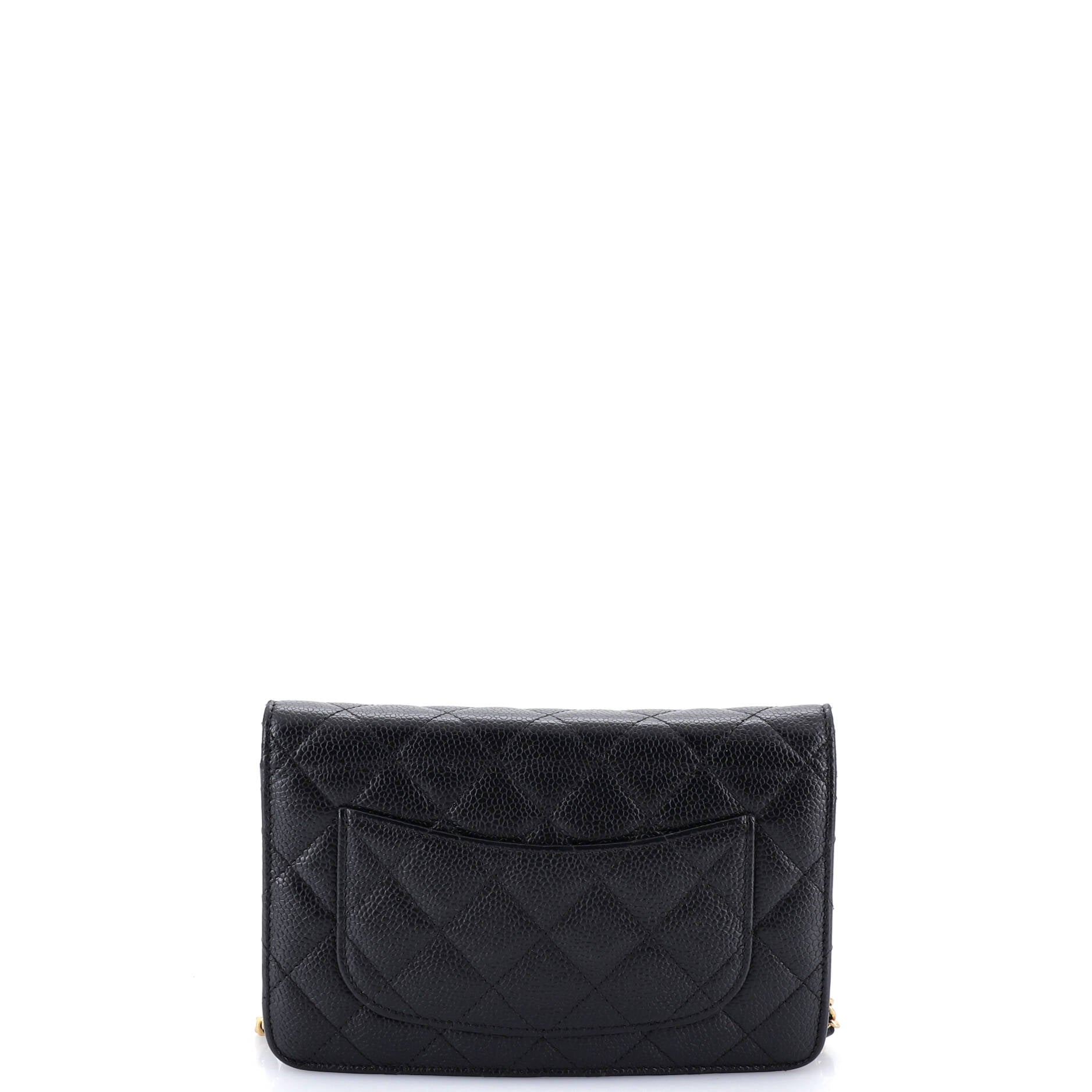 Wallet on Chain Quilted Caviar