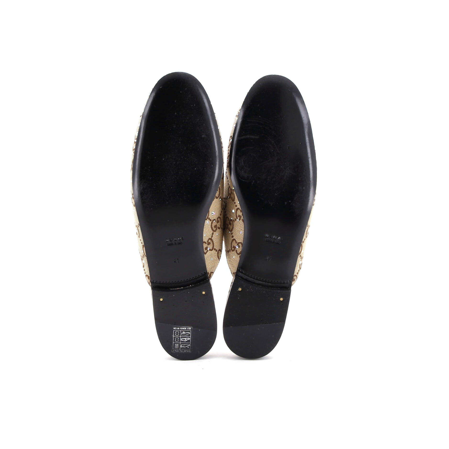 Women's Princetown Mules Crystal Embellished GG Canvas
