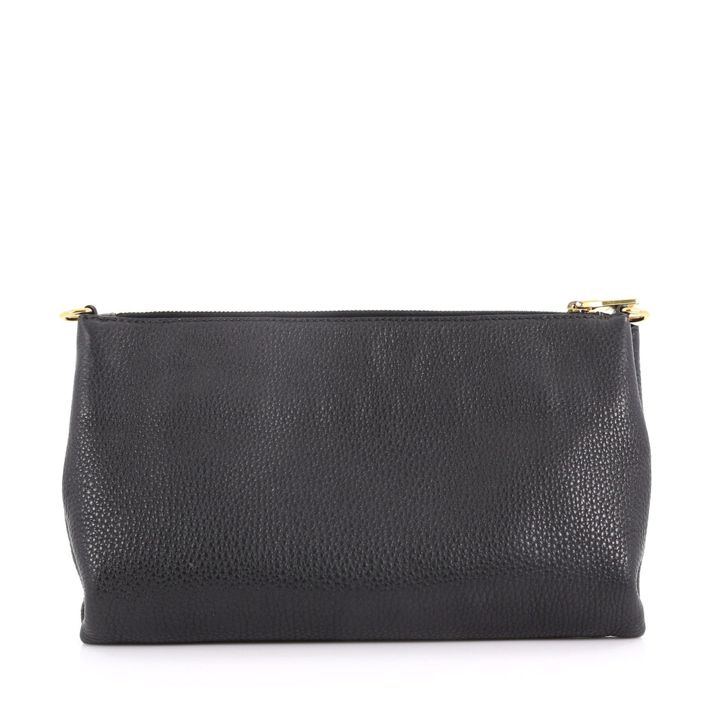 Flat Zip Crossbody Bag Vitello Daino Mini