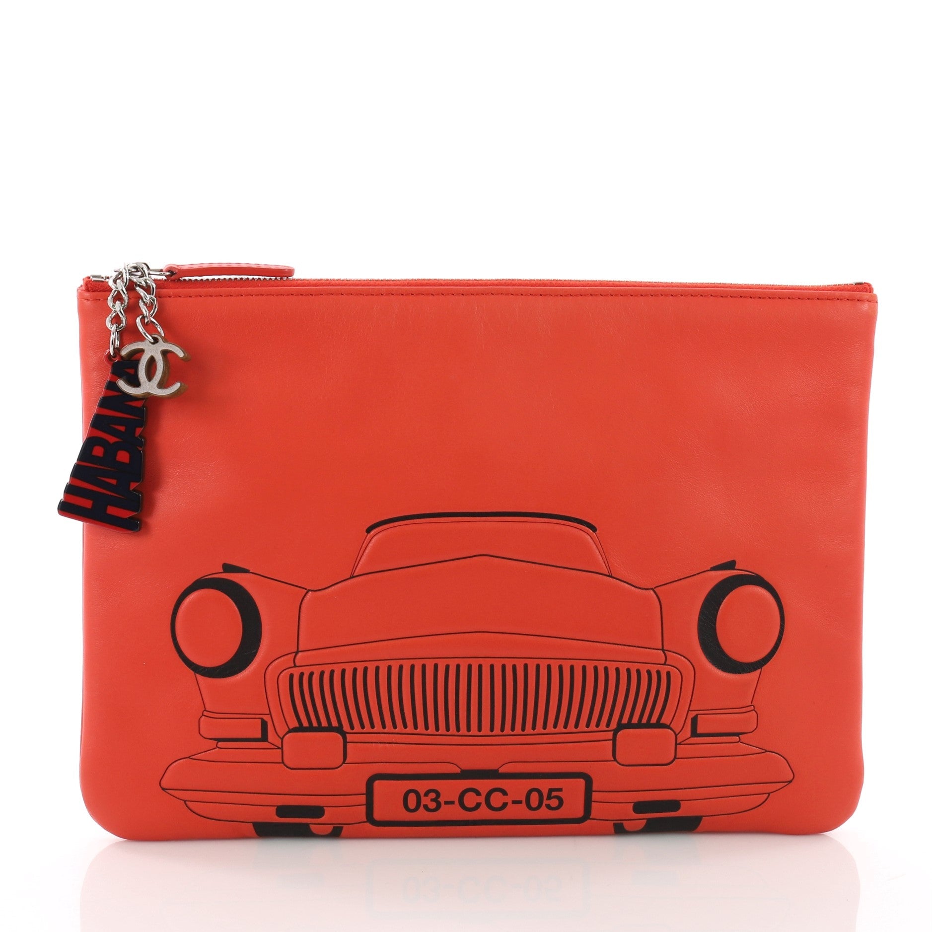 Cuba La Habana O Case Clutch Printed Embossed Lambskin Medium