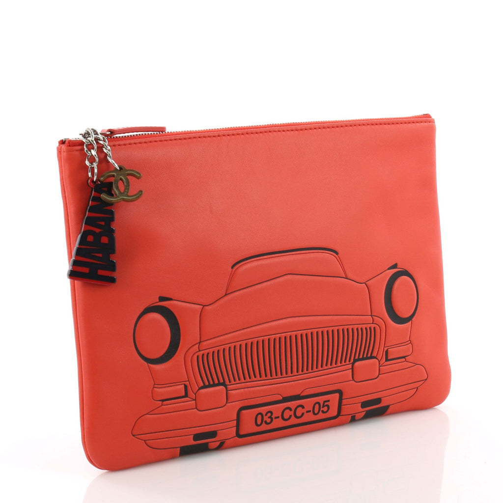 Cuba La Habana O Case Clutch Printed Embossed Lambskin Medium