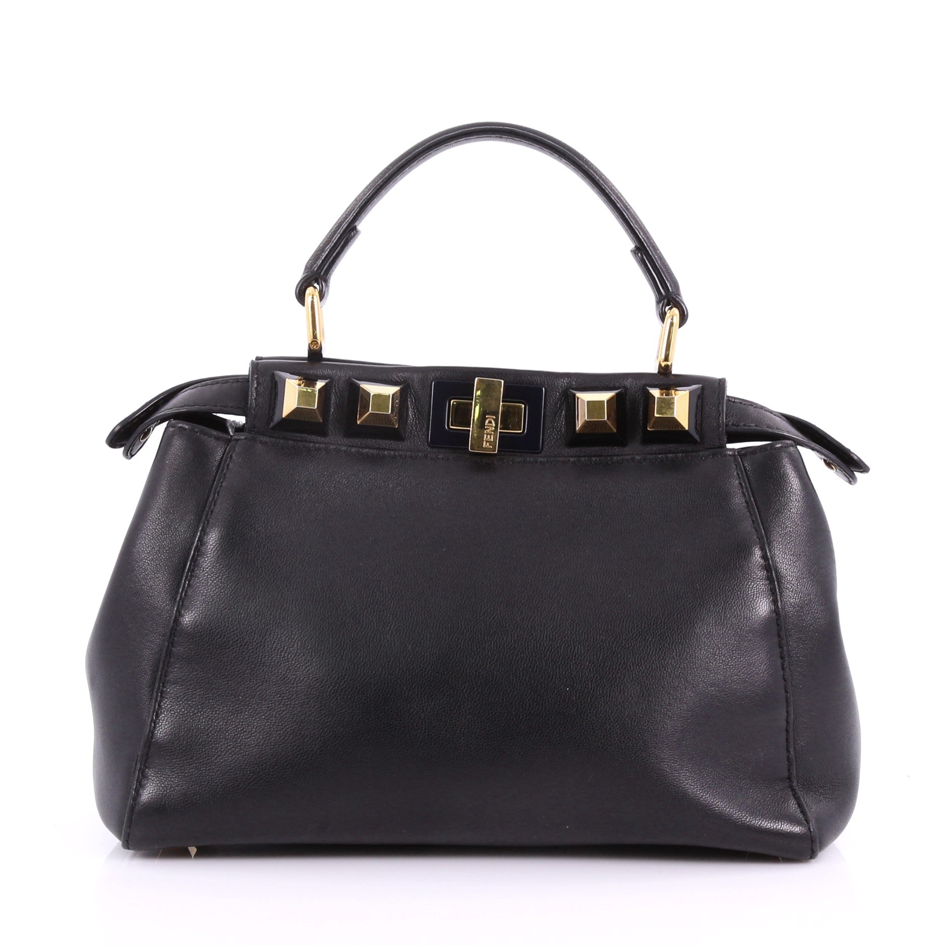 Peekaboo Handbag Leather with Studded Detail Mini
