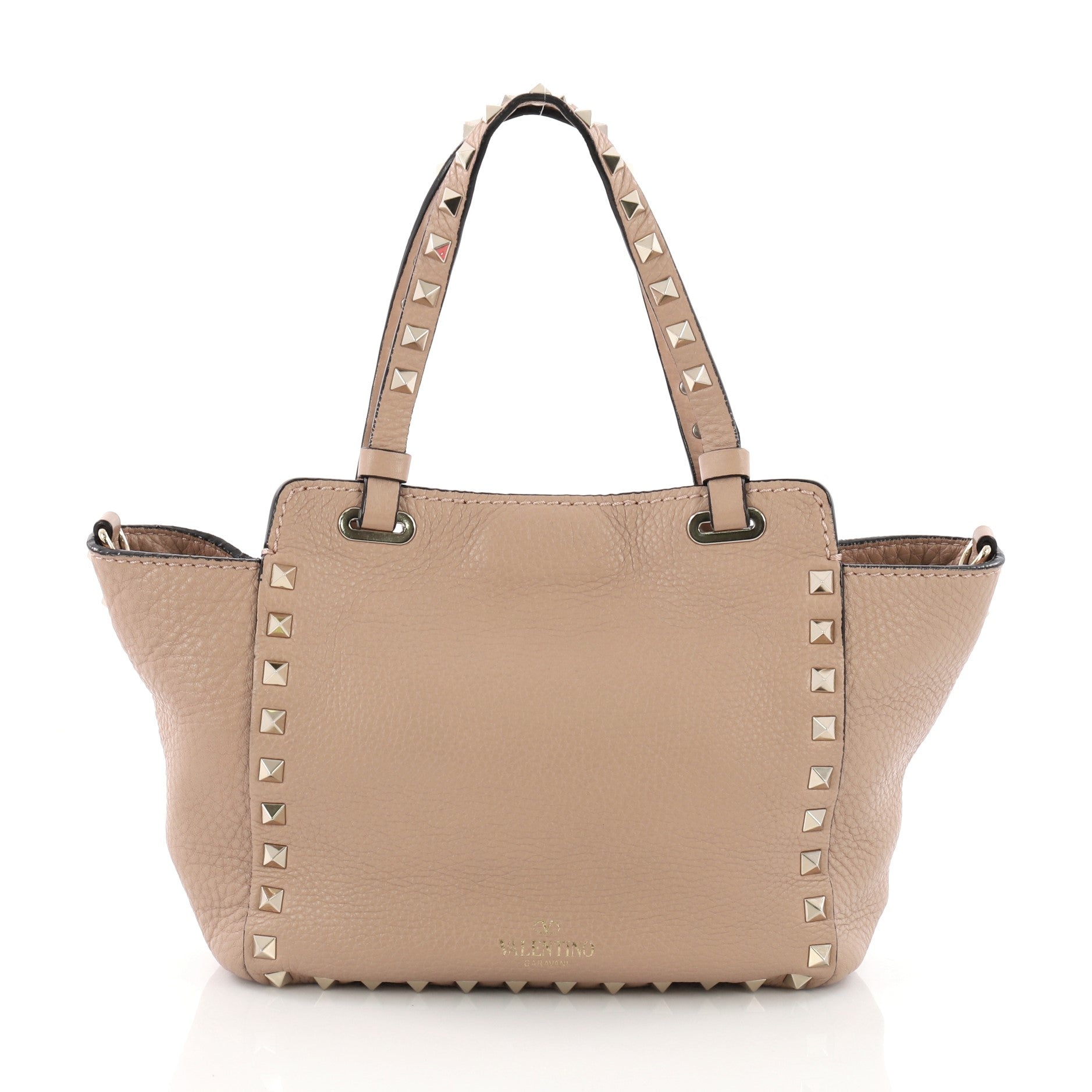 Rockstud Tote Pebbled Leather Mini
