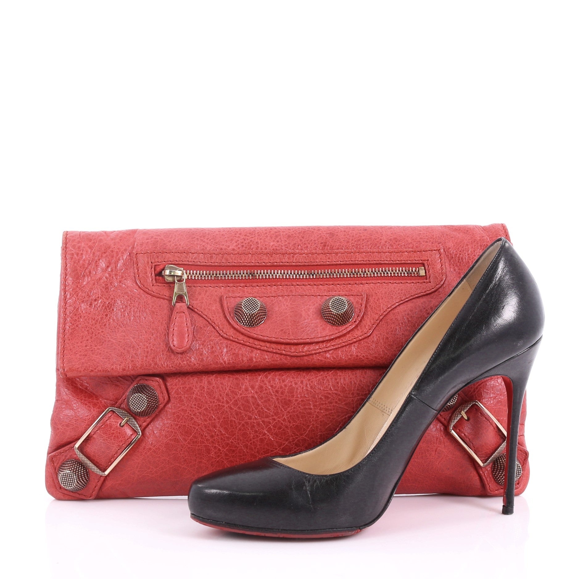 Envelope Clutch Giant Studs Leather
