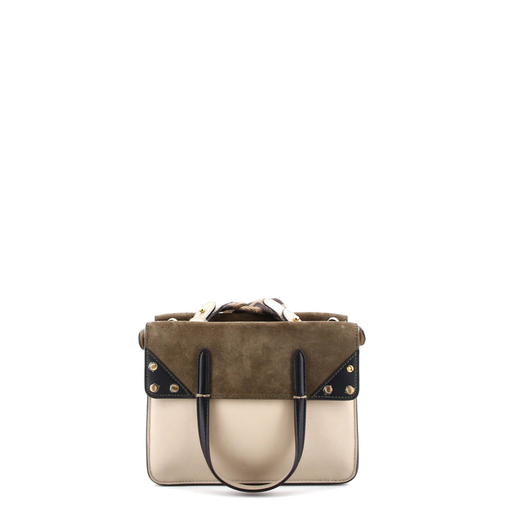 Flip Tote Leather with Suede Mini
