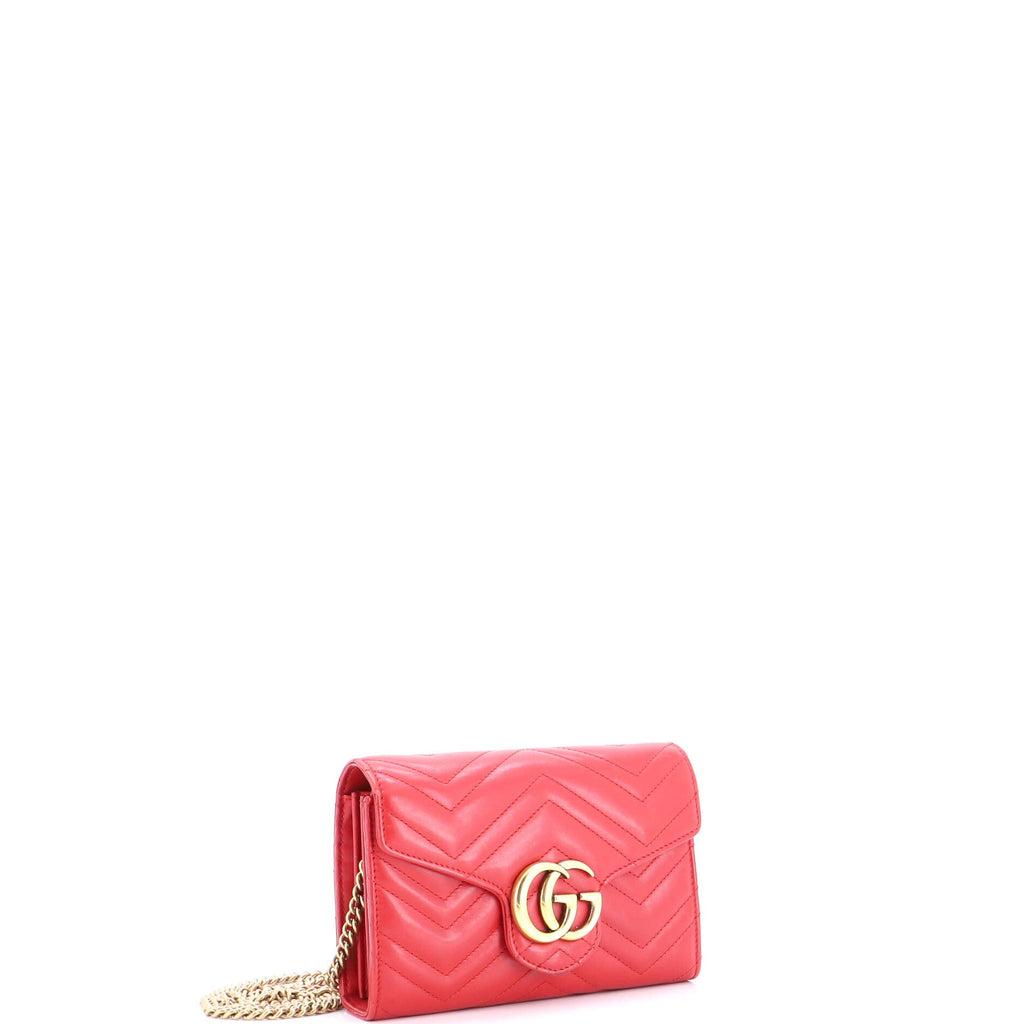 GG Marmont Chain Wallet Matelasse Leather Mini
