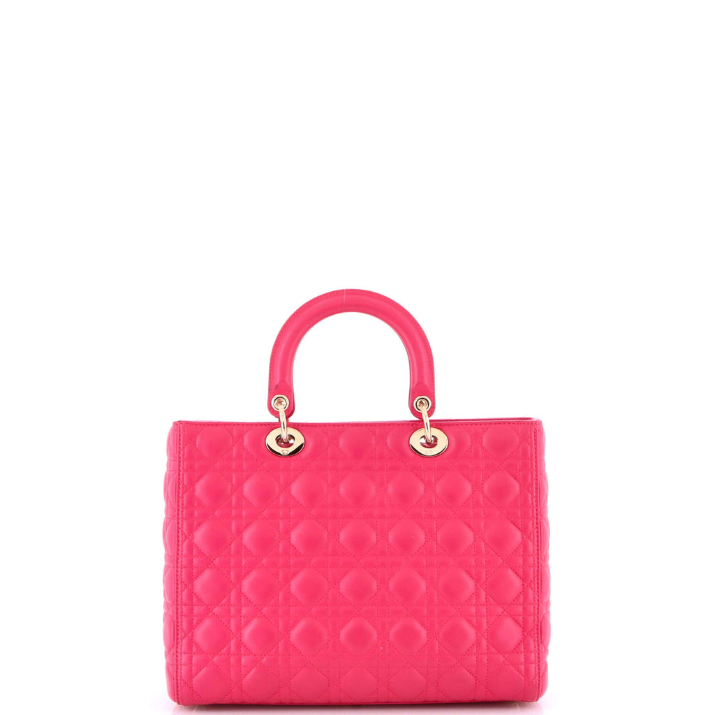 Lady Dior Bag Cannage Quilt Lambskin Large