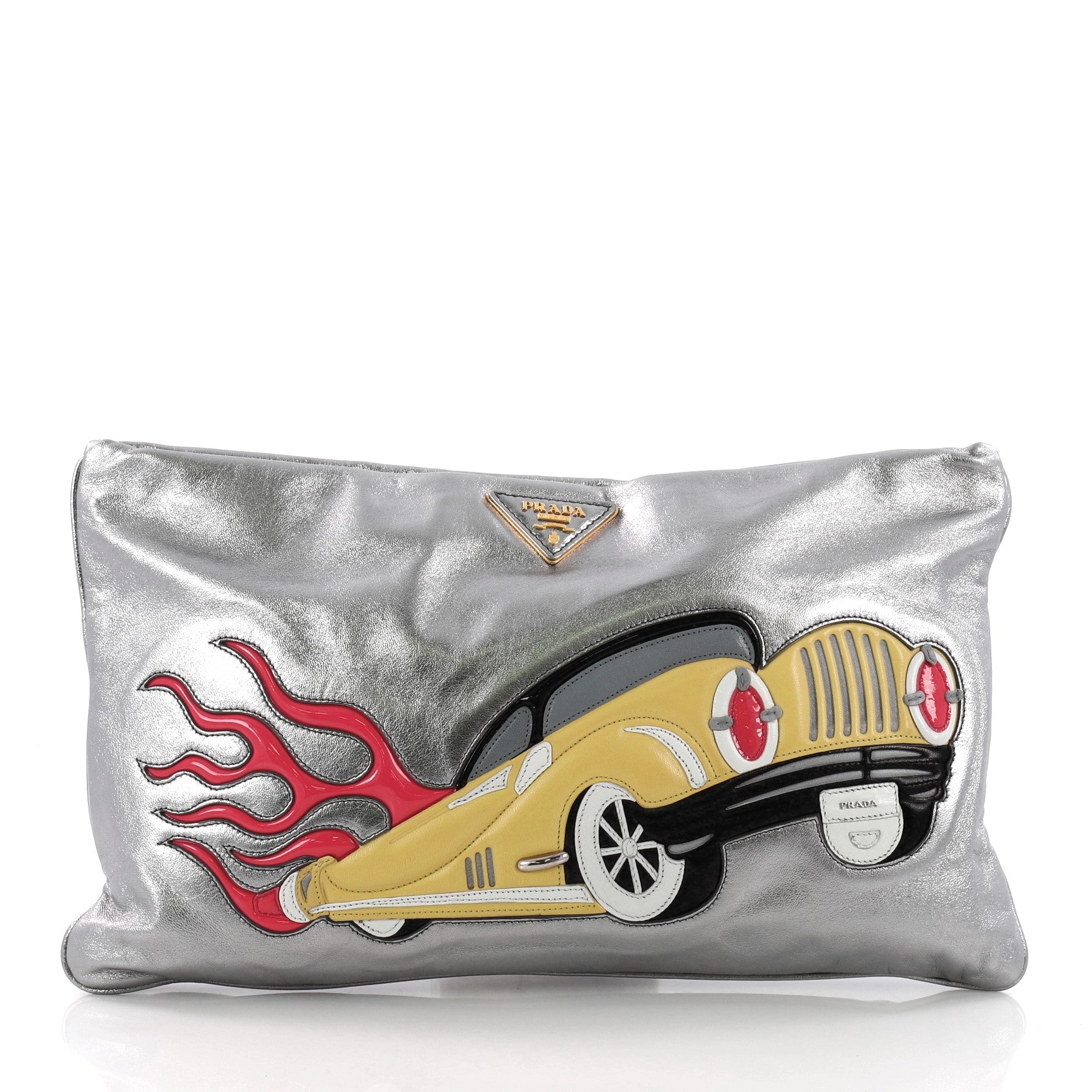 Graphic Clutch Nappa Leather Large