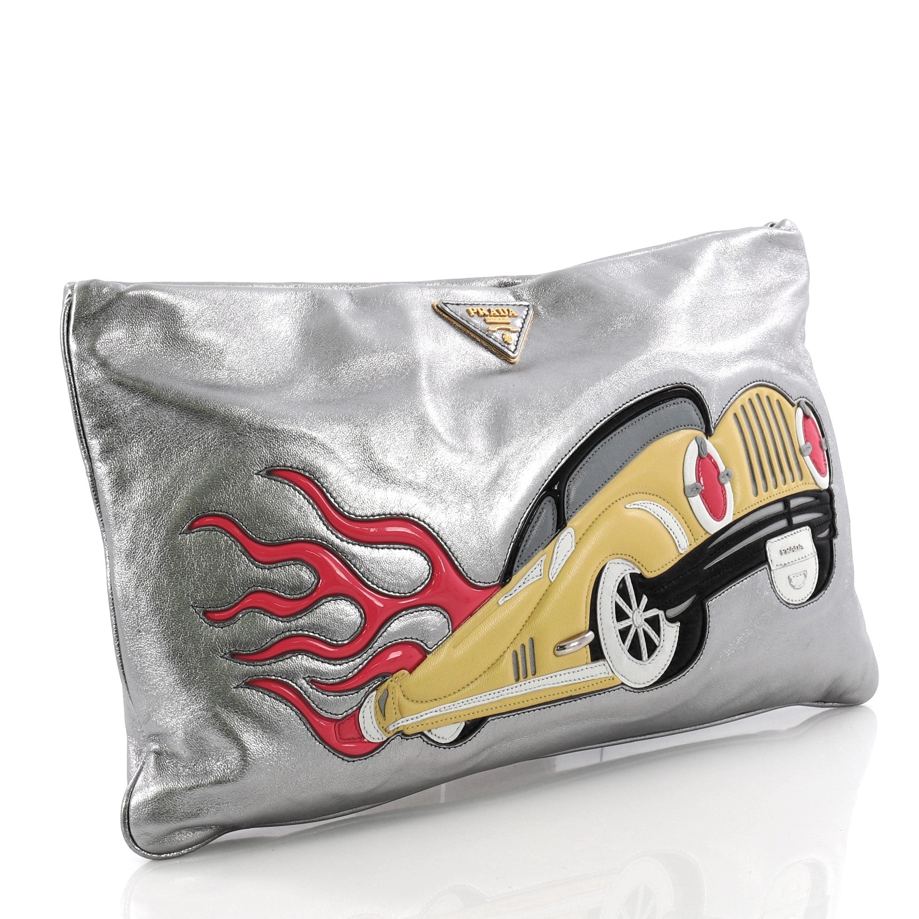 Graphic Clutch Nappa Leather Large