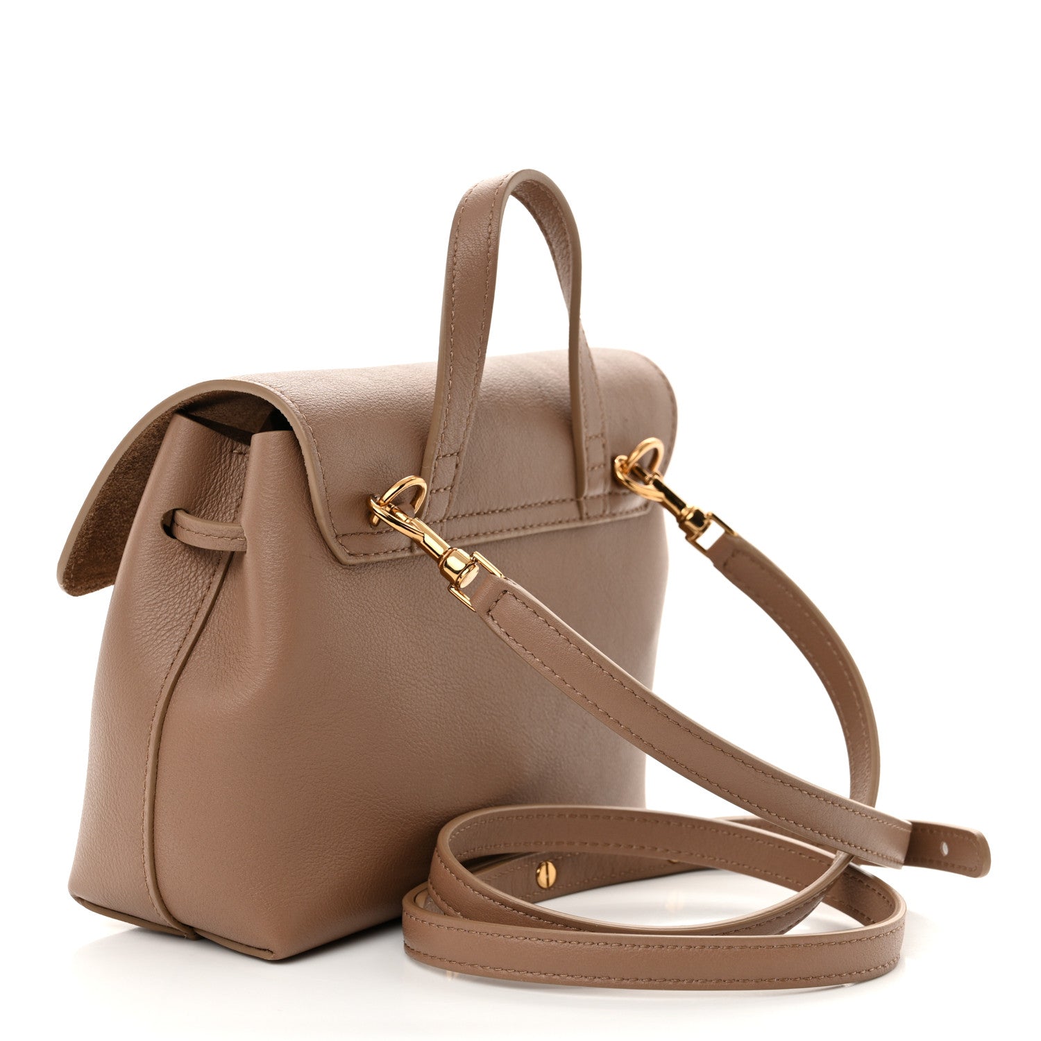 Calfskin Mini Soft Lady Bag Biscotto