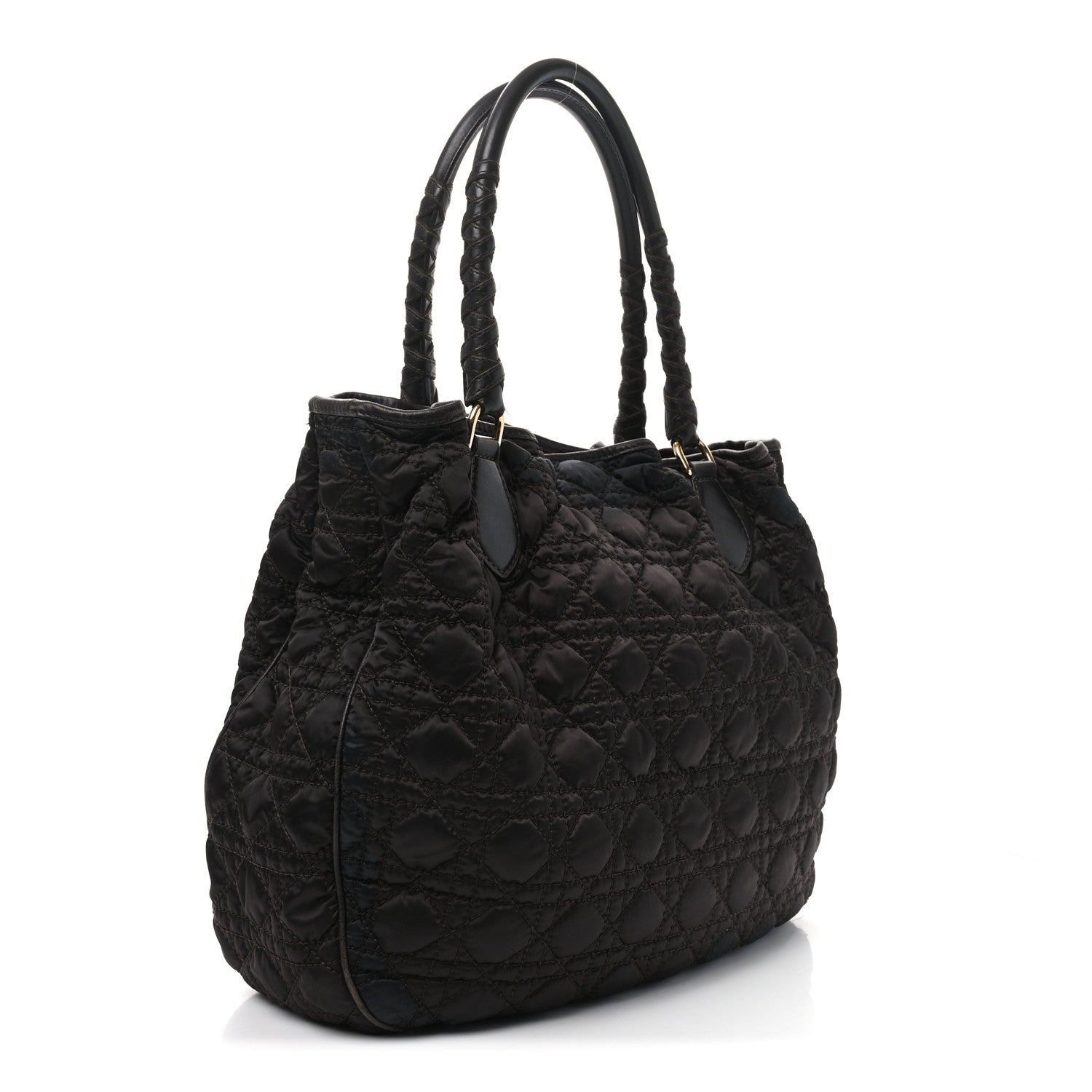 Nylon Cannage Medium Lovely Tote Brown