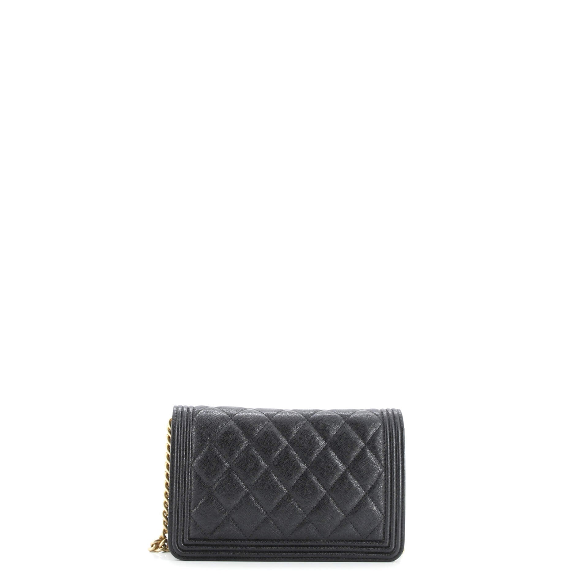 Boy Wallet on Chain Quilted Caviar