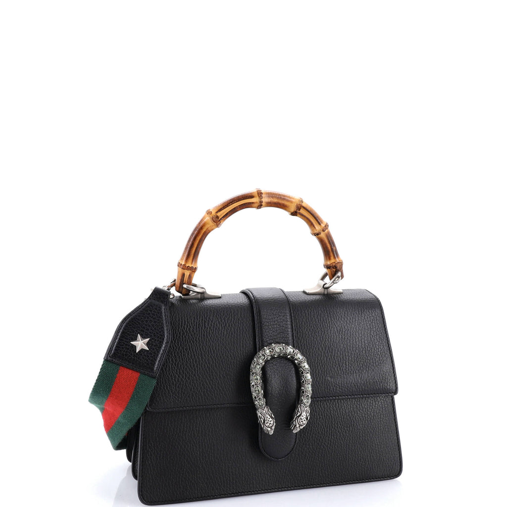 Dionysus Bamboo Top Handle Bag Leather Medium