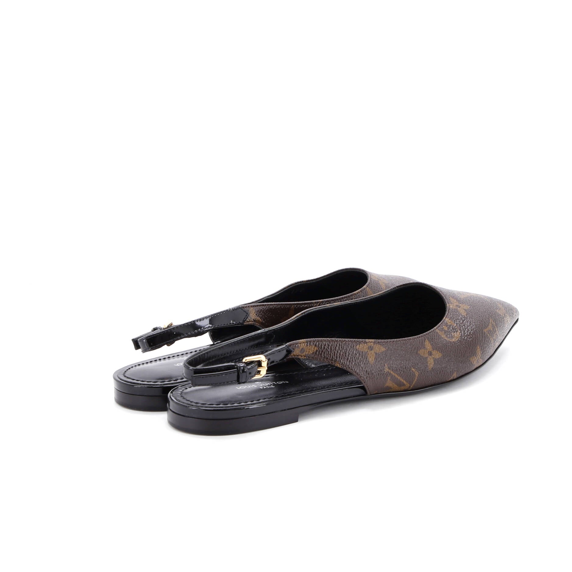 Women's Cherie Slingback Flats Monogram Canvas