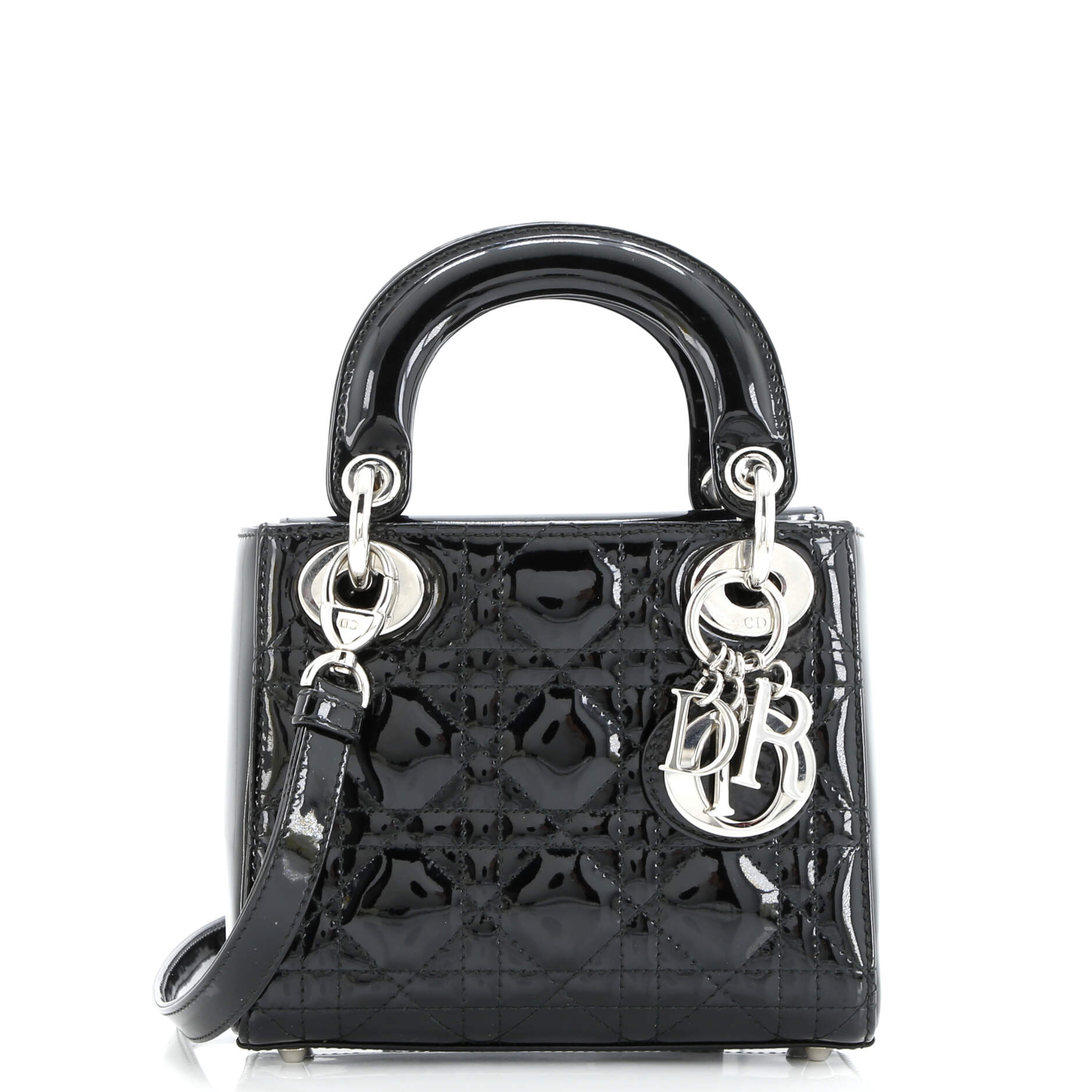 Lady Dior Bag Cannage Quilt Patent Mini