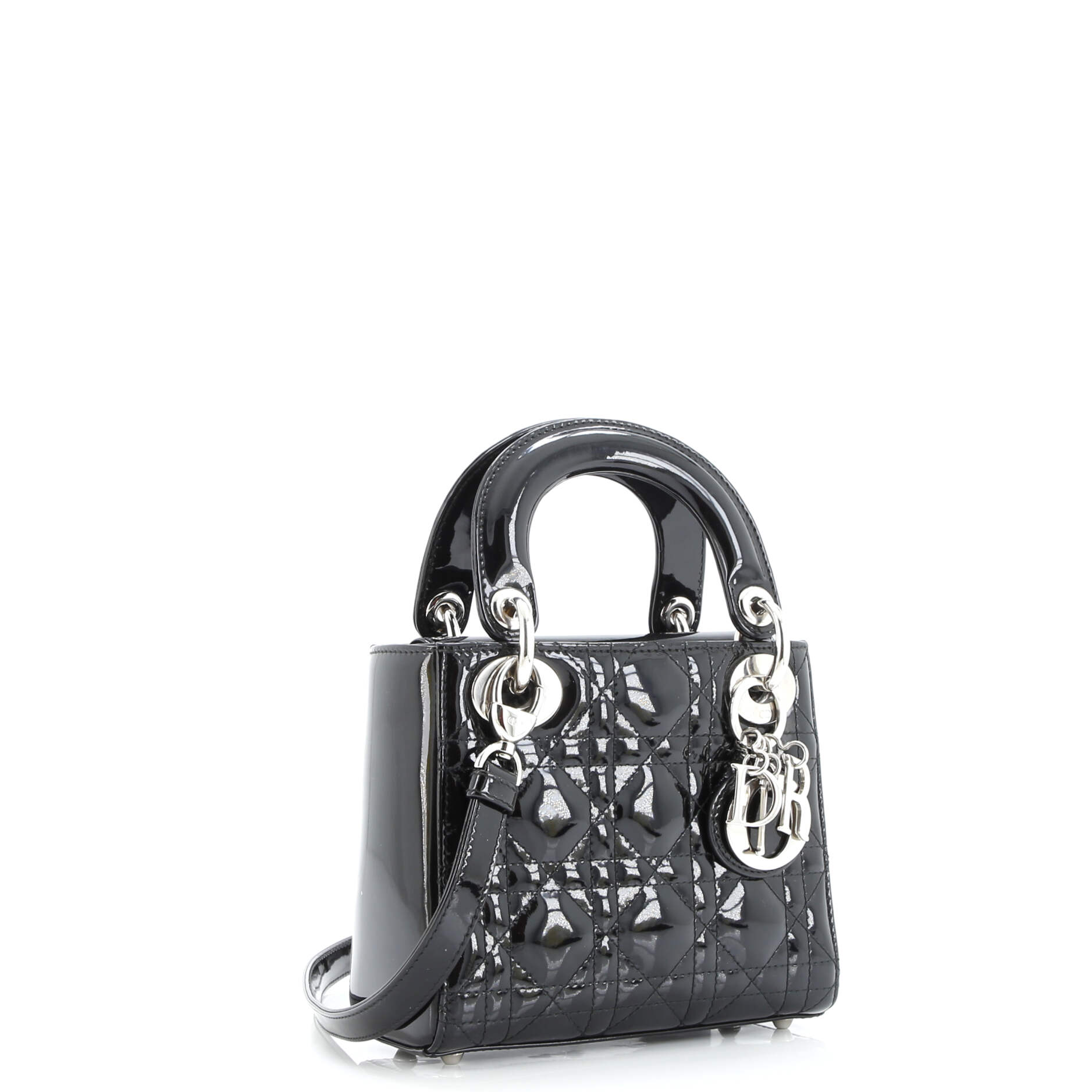 Lady Dior Bag Cannage Quilt Patent Mini