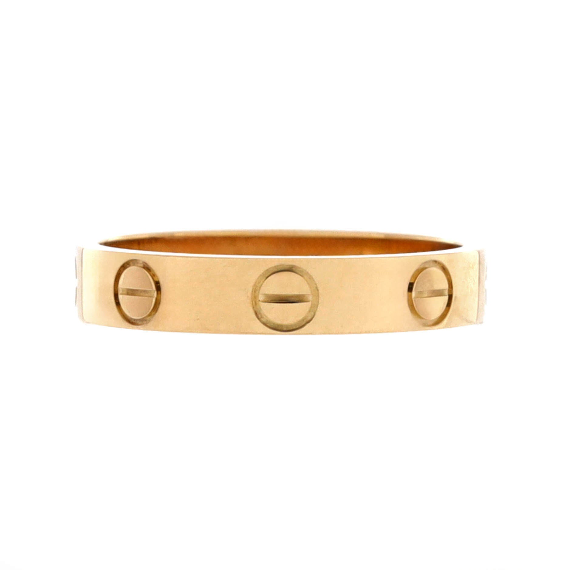 Love Wedding Band Ring 18K Yellow Gold
