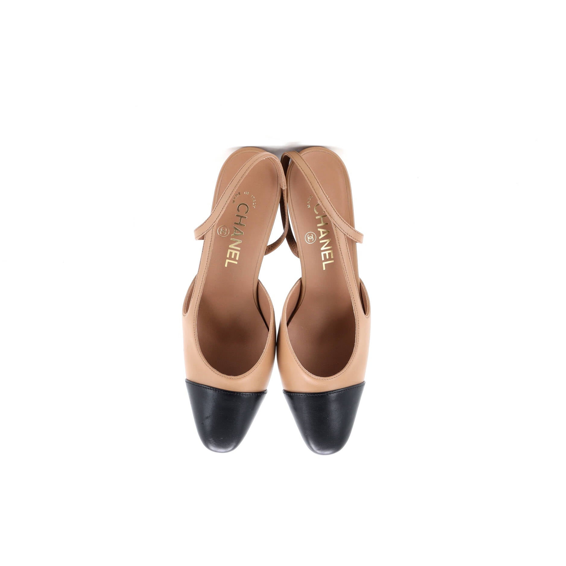 Women’s Cap Toe Slingback Pumps Leather