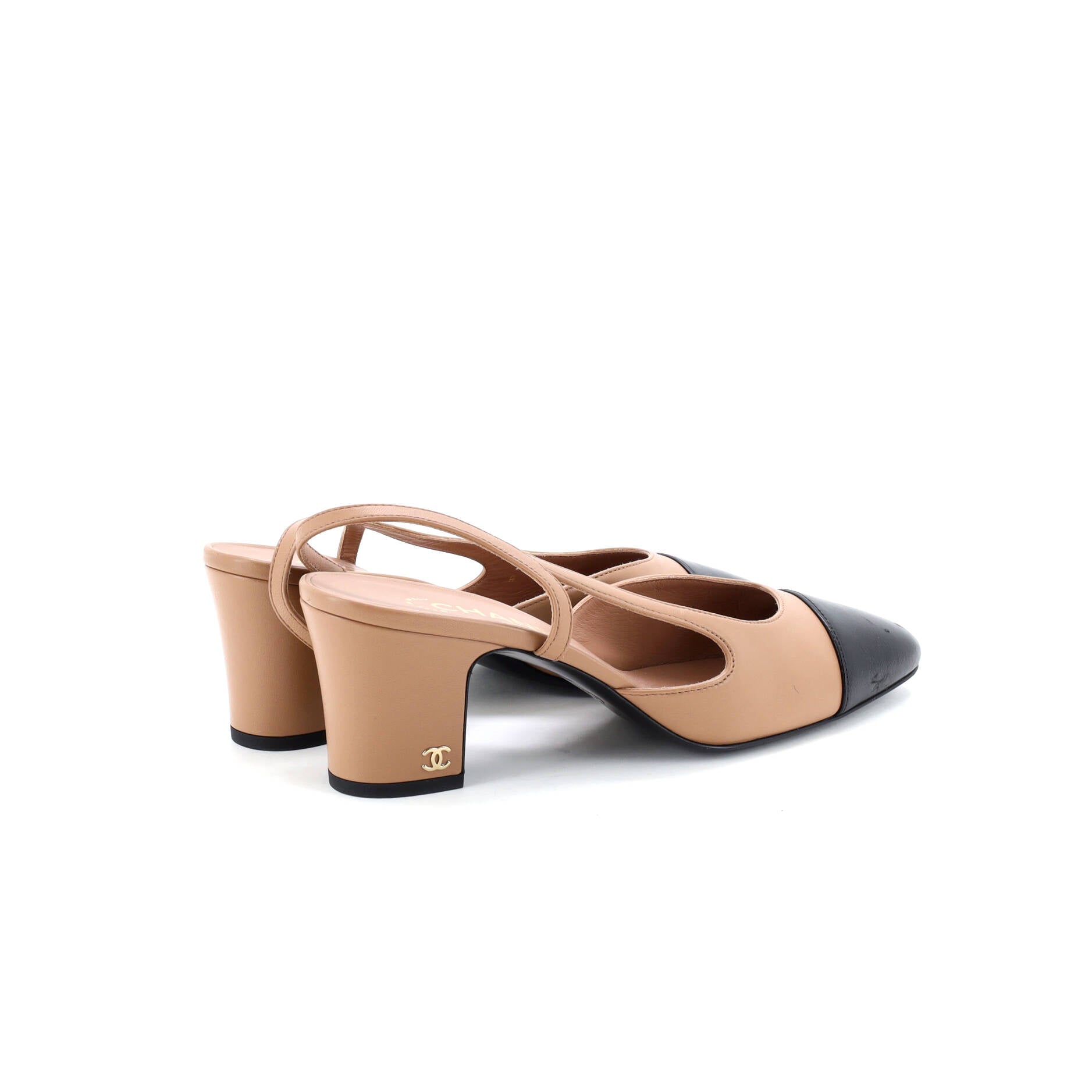 Women’s Cap Toe Slingback Pumps Leather