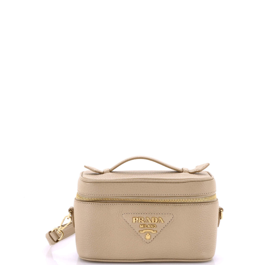 Convertible Top Handle Vanity Shoulder Bag Vitello Daino Mini