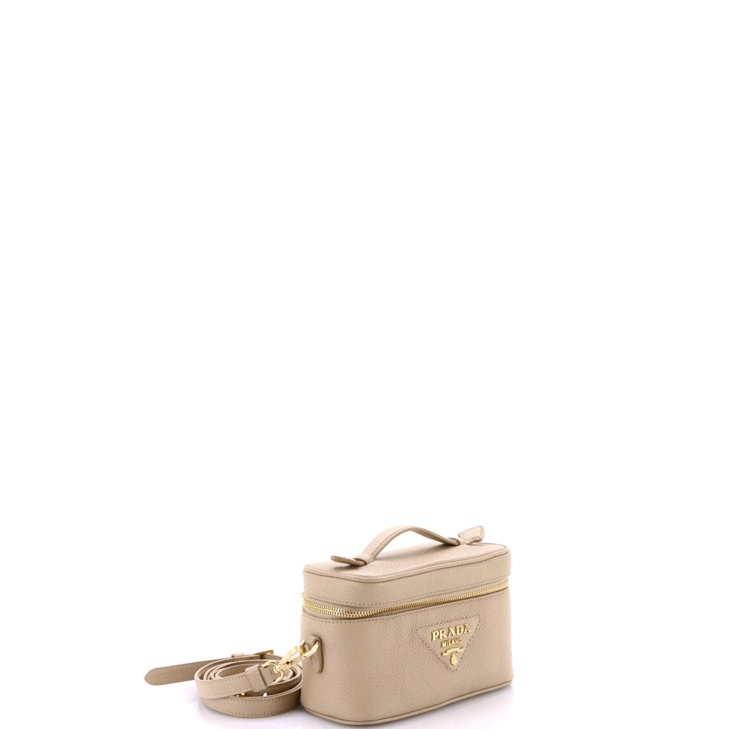 Convertible Top Handle Vanity Shoulder Bag Vitello Daino Mini