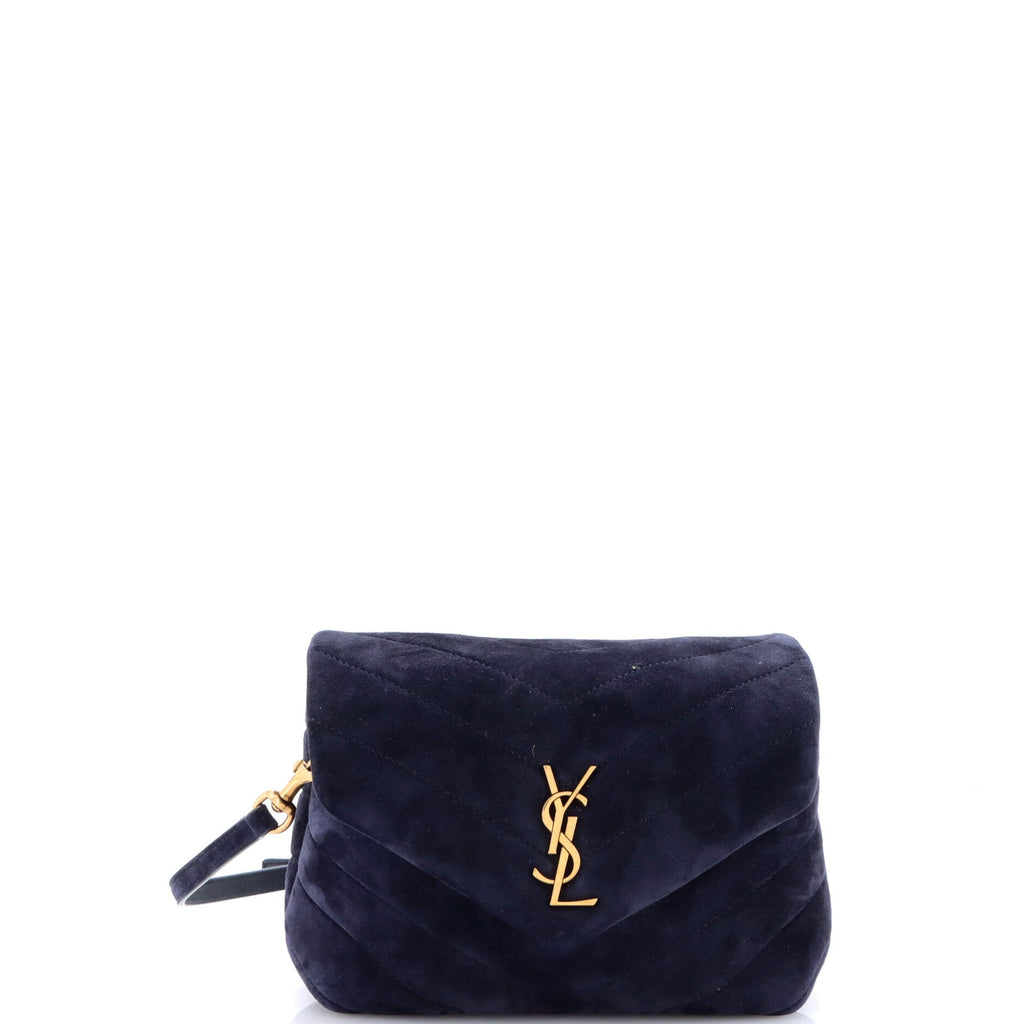 Loulou Shoulder Bag Matelasse Chevron Suede Toy