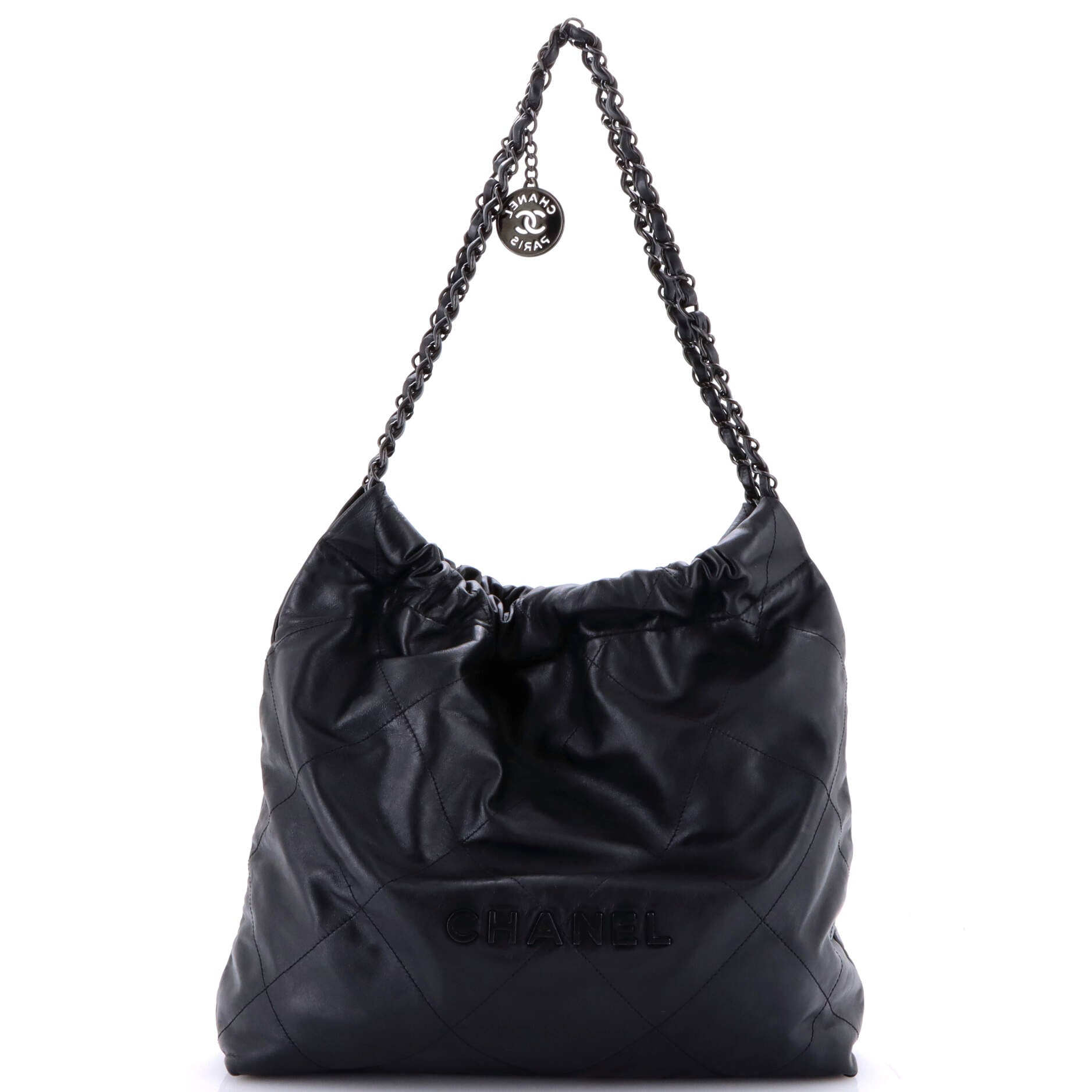 22 Chain Hobo Quilted Calfskin Large