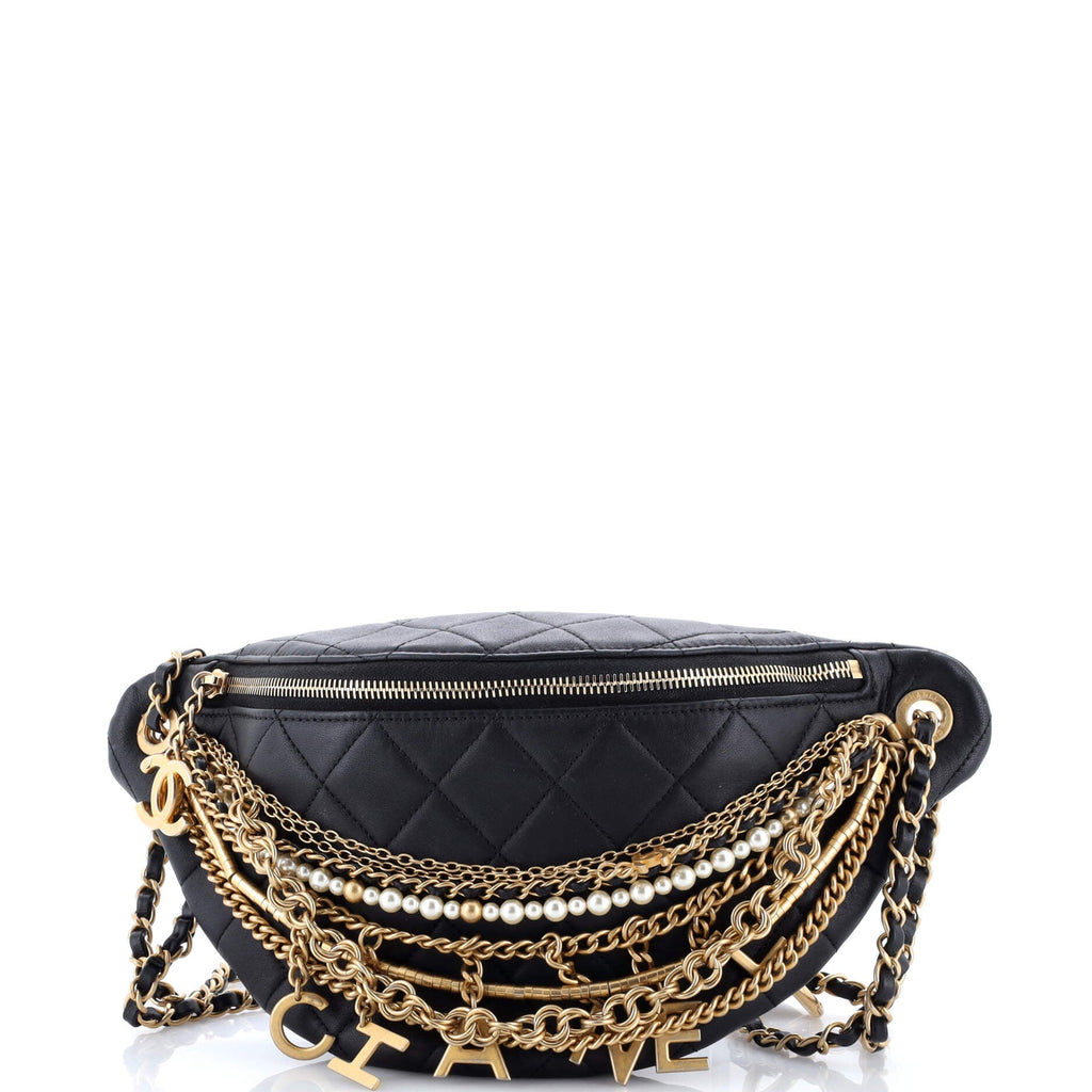 All About Chains Waist Bag Quilted Lambskin