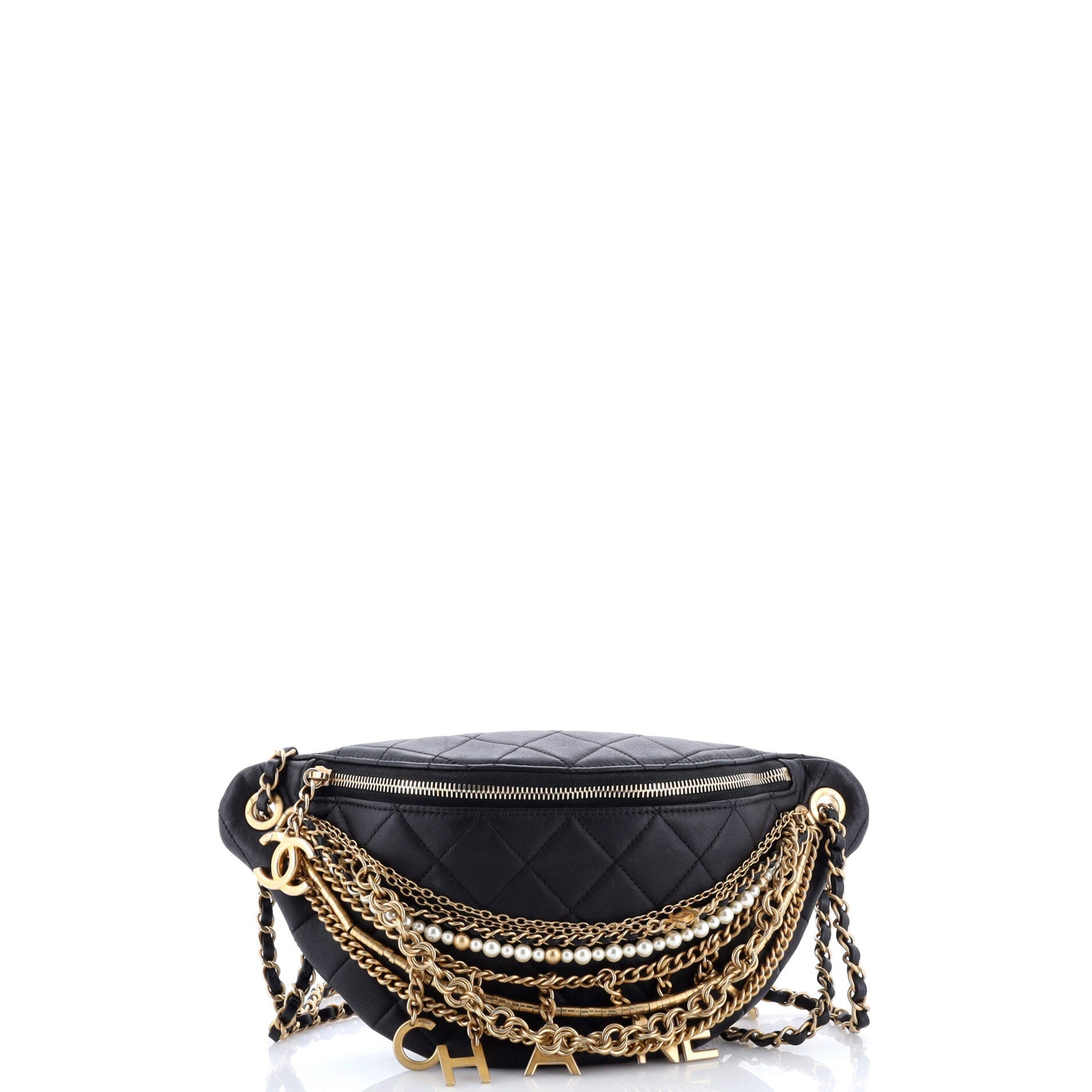 All About Chains Waist Bag Quilted Lambskin