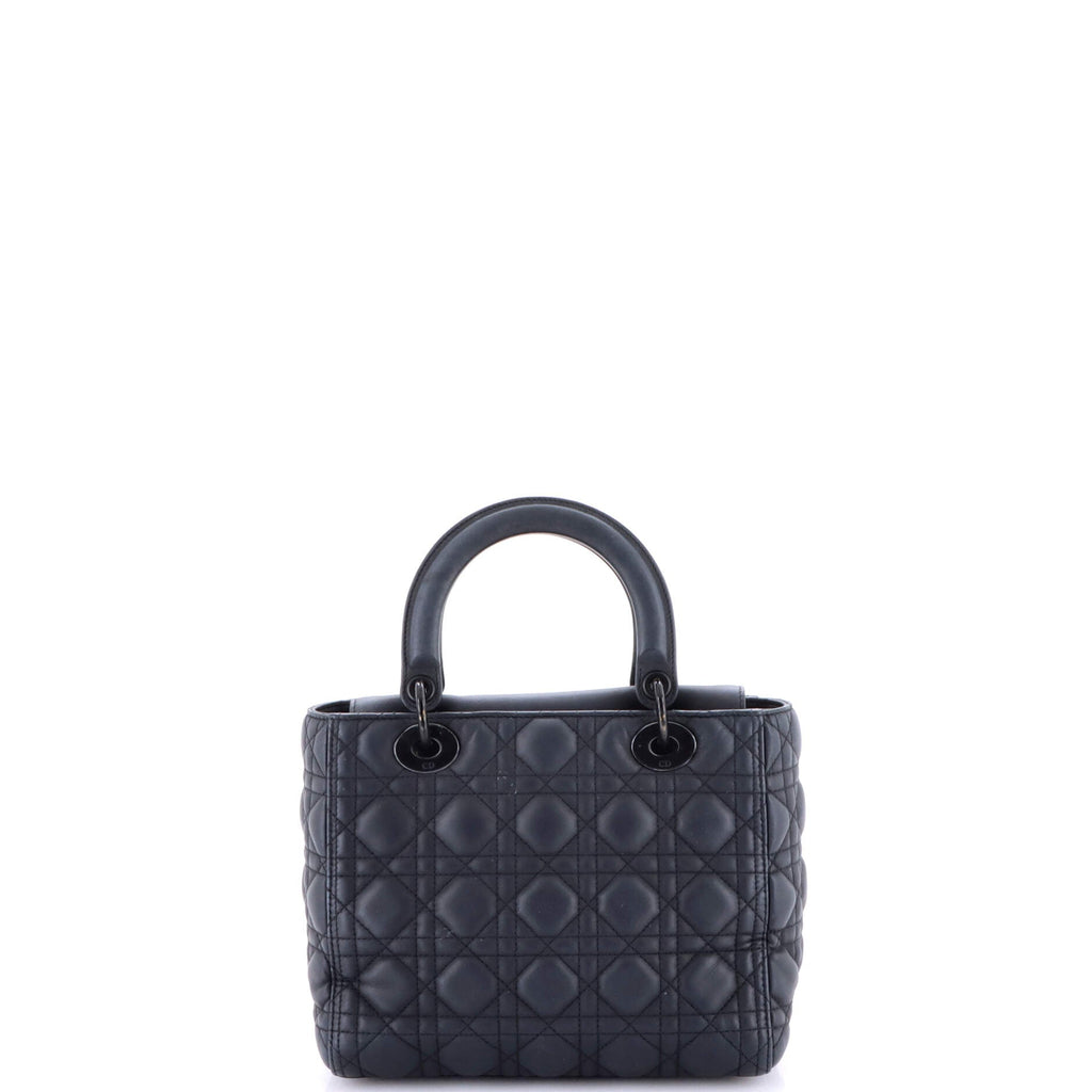 Ultra Matte Lady Dior Bag Cannage Quilt Calfskin Medium