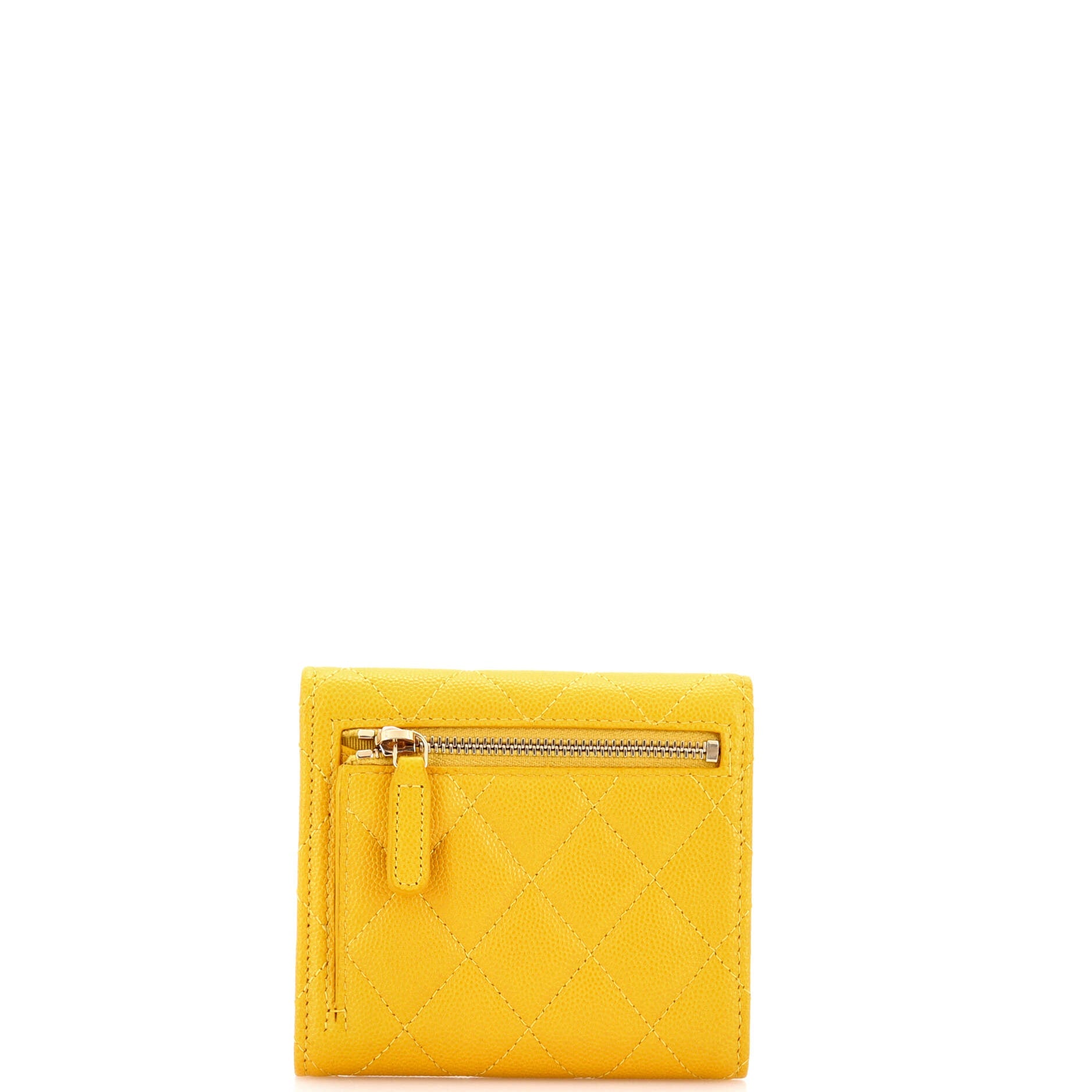 CC Compact Classic Flap Wallet Quilted Caviar