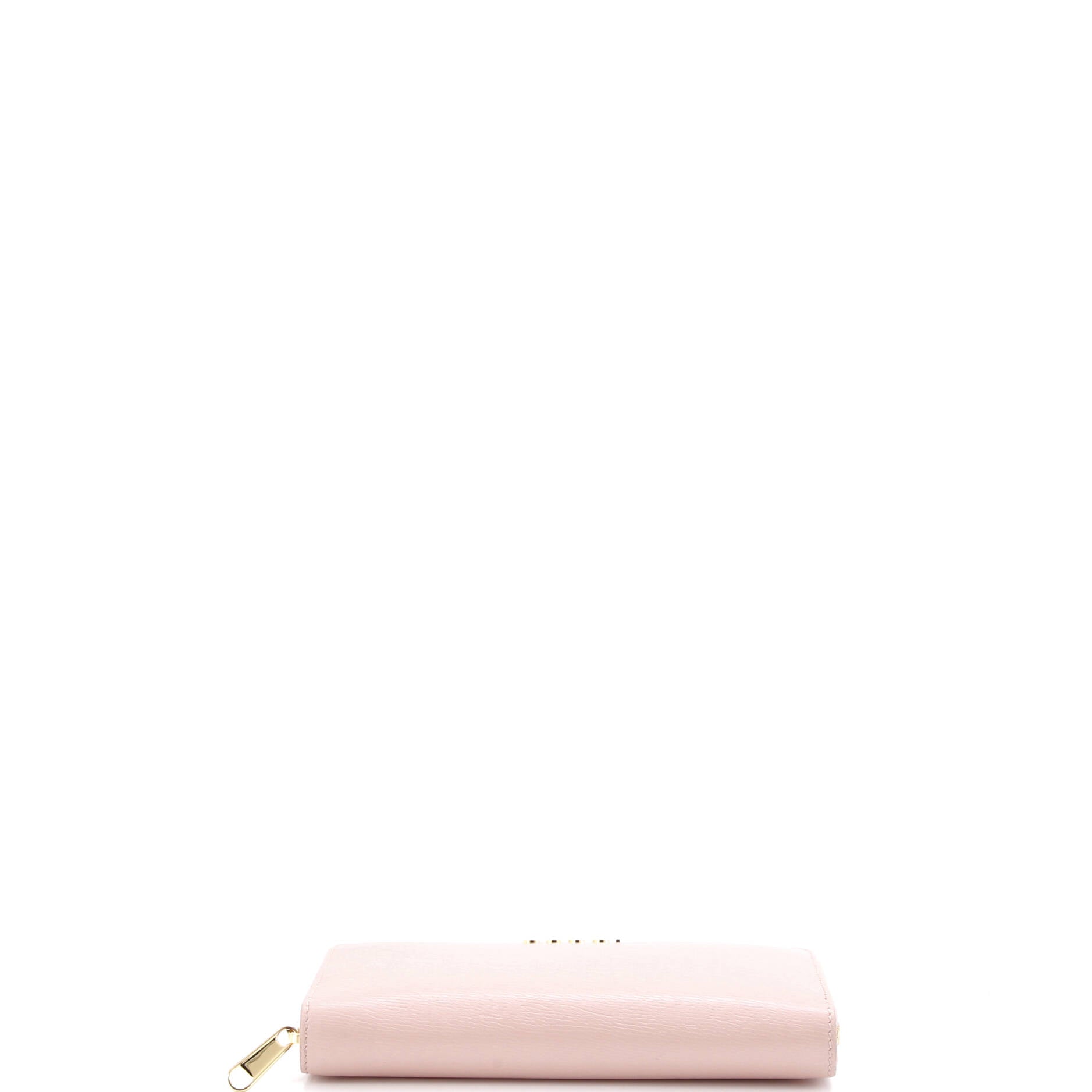 Logo Script Zip Around Wallet Leather