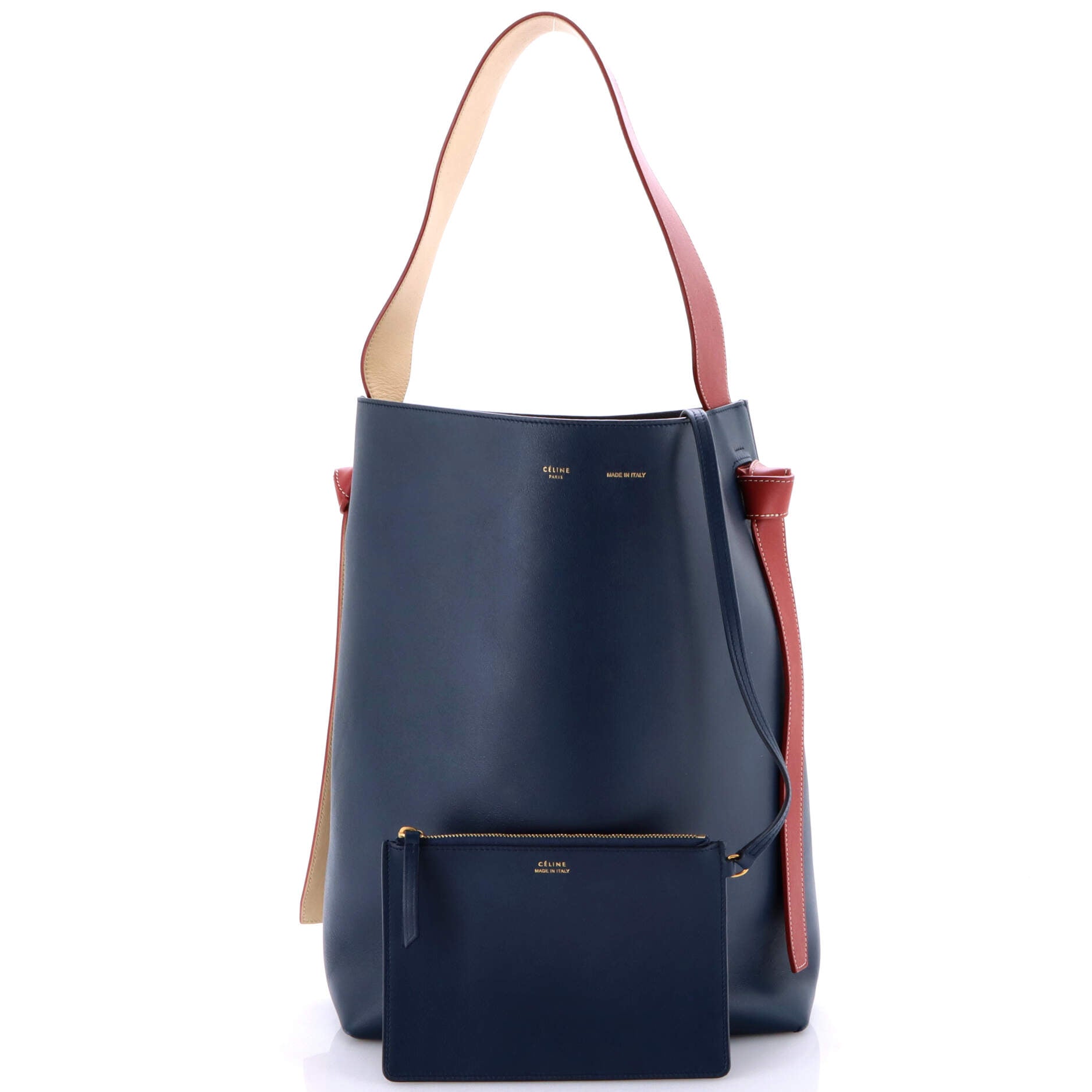 Twisted Cabas Tote Leather and Felt Small
