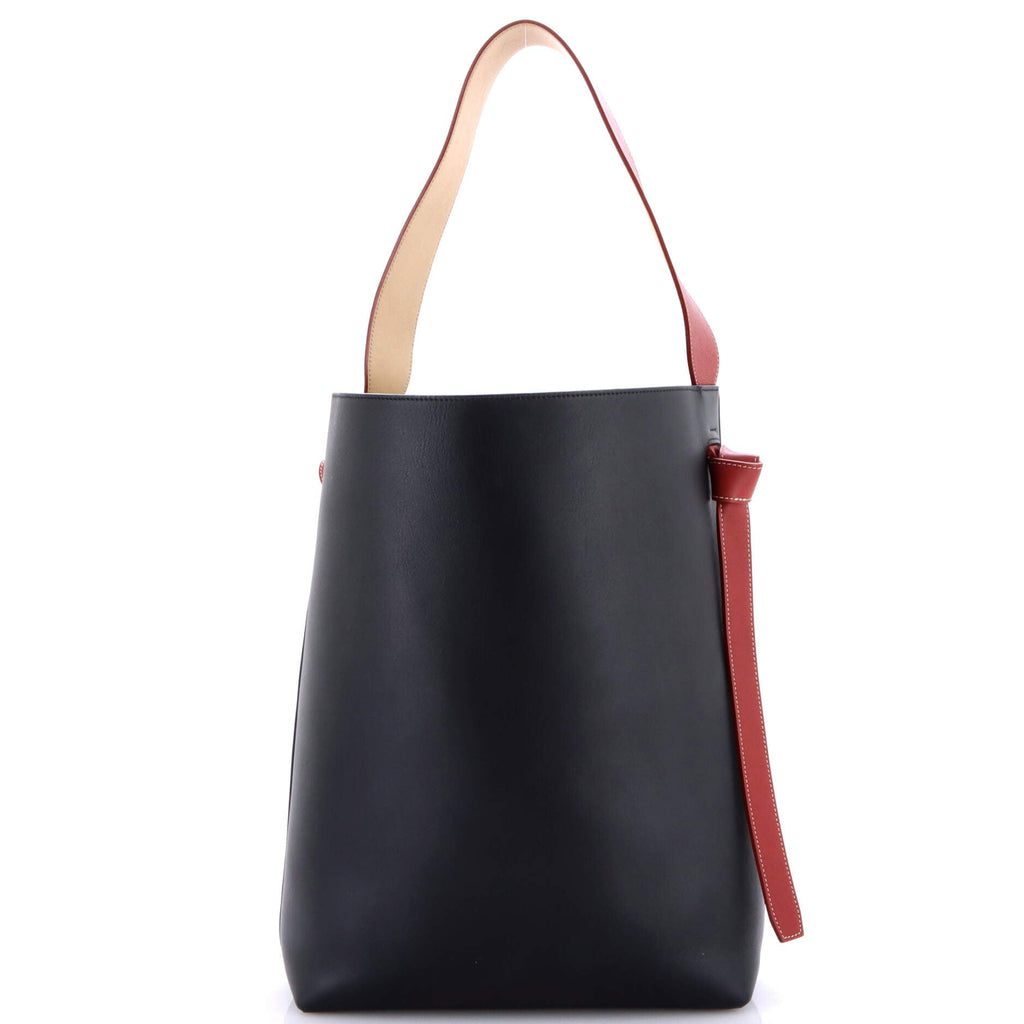 Twisted Cabas Tote Leather and Felt Small