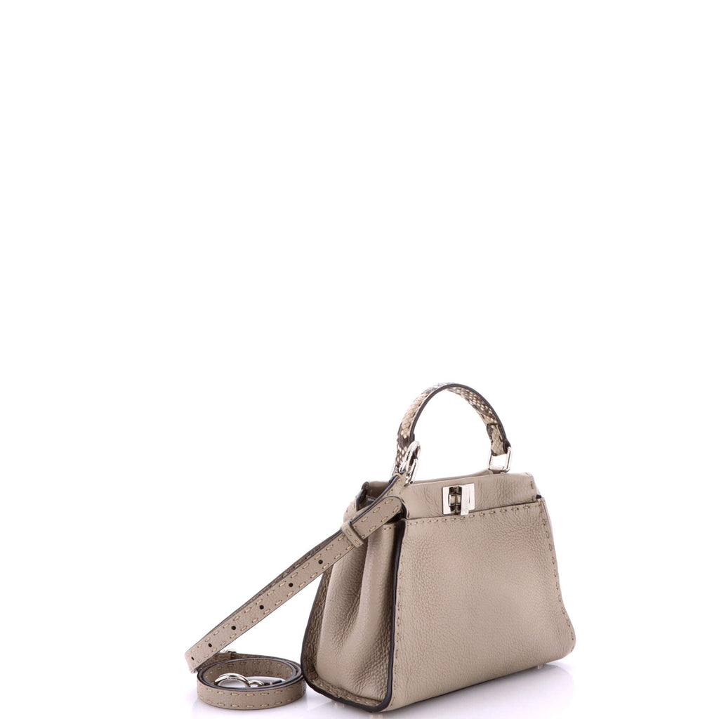 Selleria Peekaboo Bag Leather with Python Mini