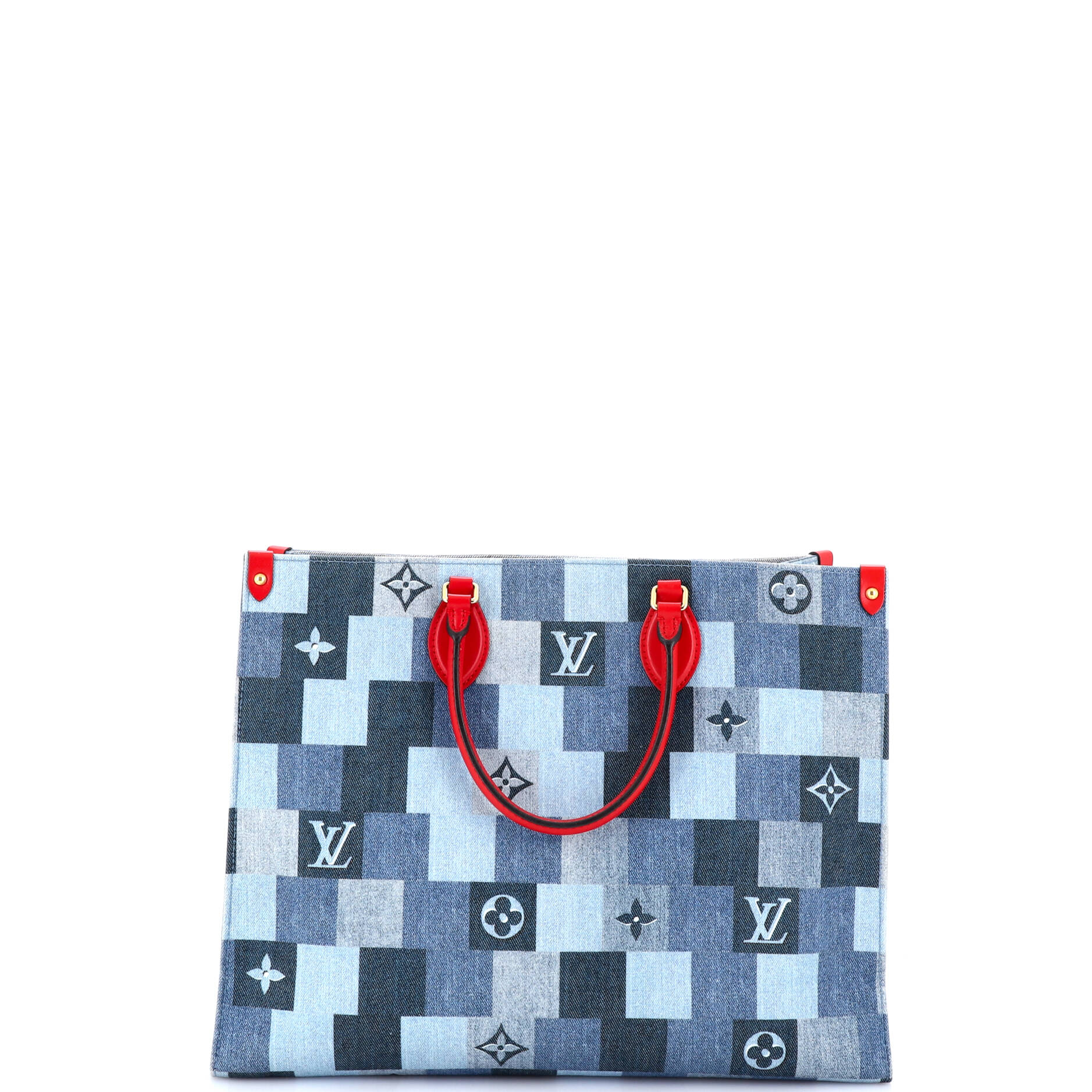 OnTheGo Tote Damier and Monogram Patchwork Denim GM