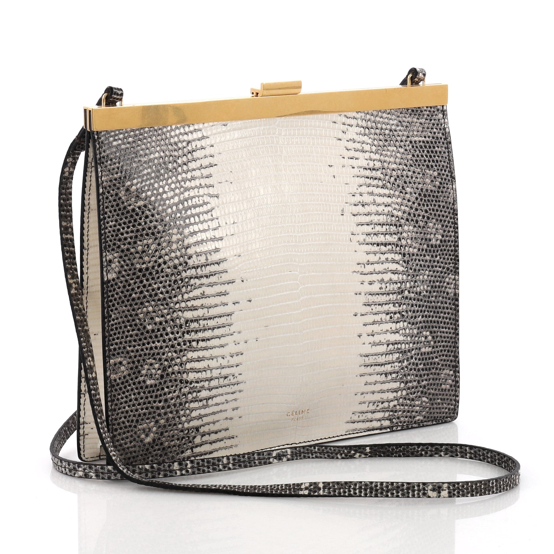 Clasp Crossbody Bag Lizard Mini