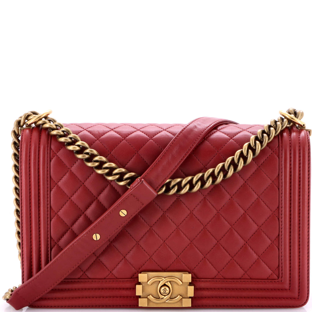 Boy Flap Bag Quilted Lambskin New Medium