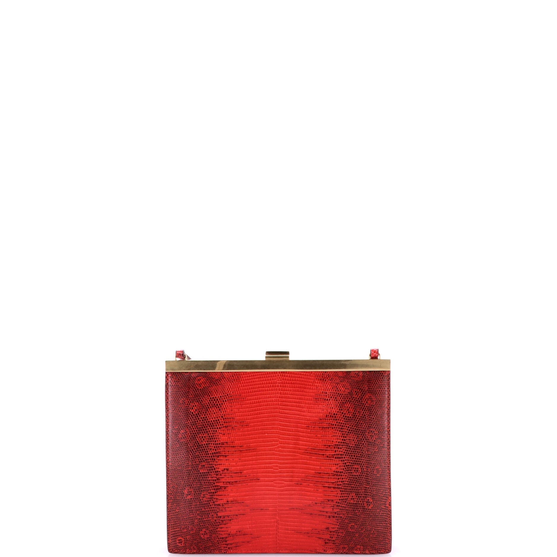 Clasp Crossbody Bag Lizard Mini